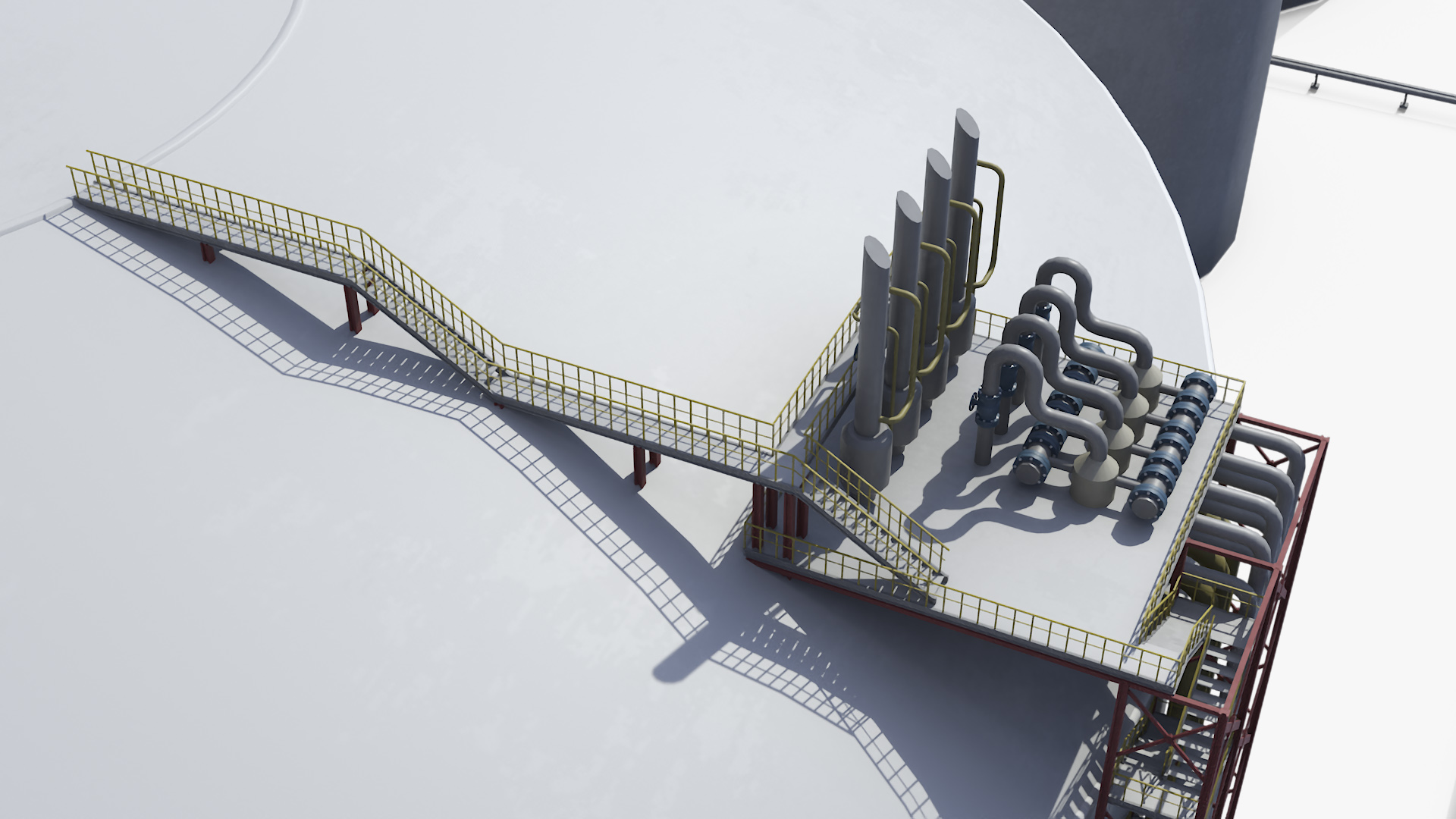 3D Liquefied Natural Gas LNG Plant