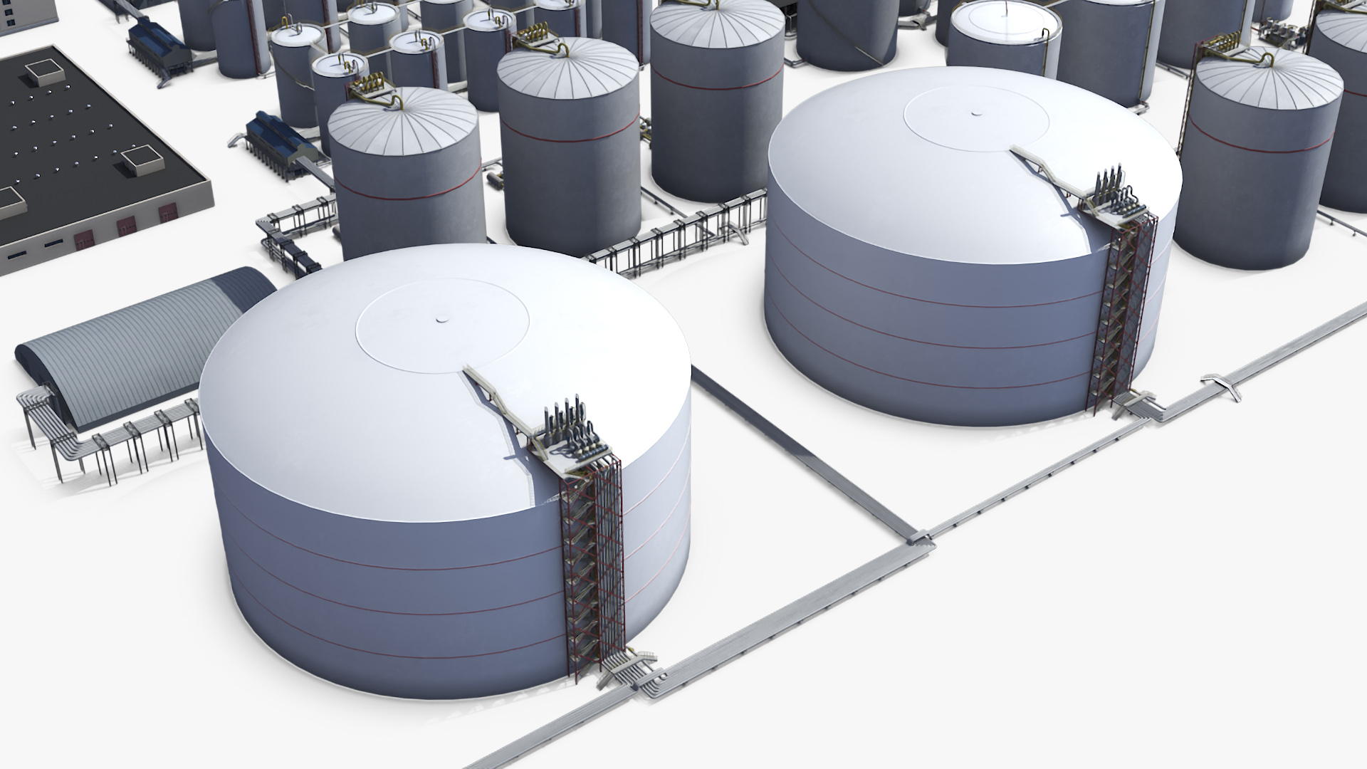 3D Liquefied Natural Gas LNG Plant
