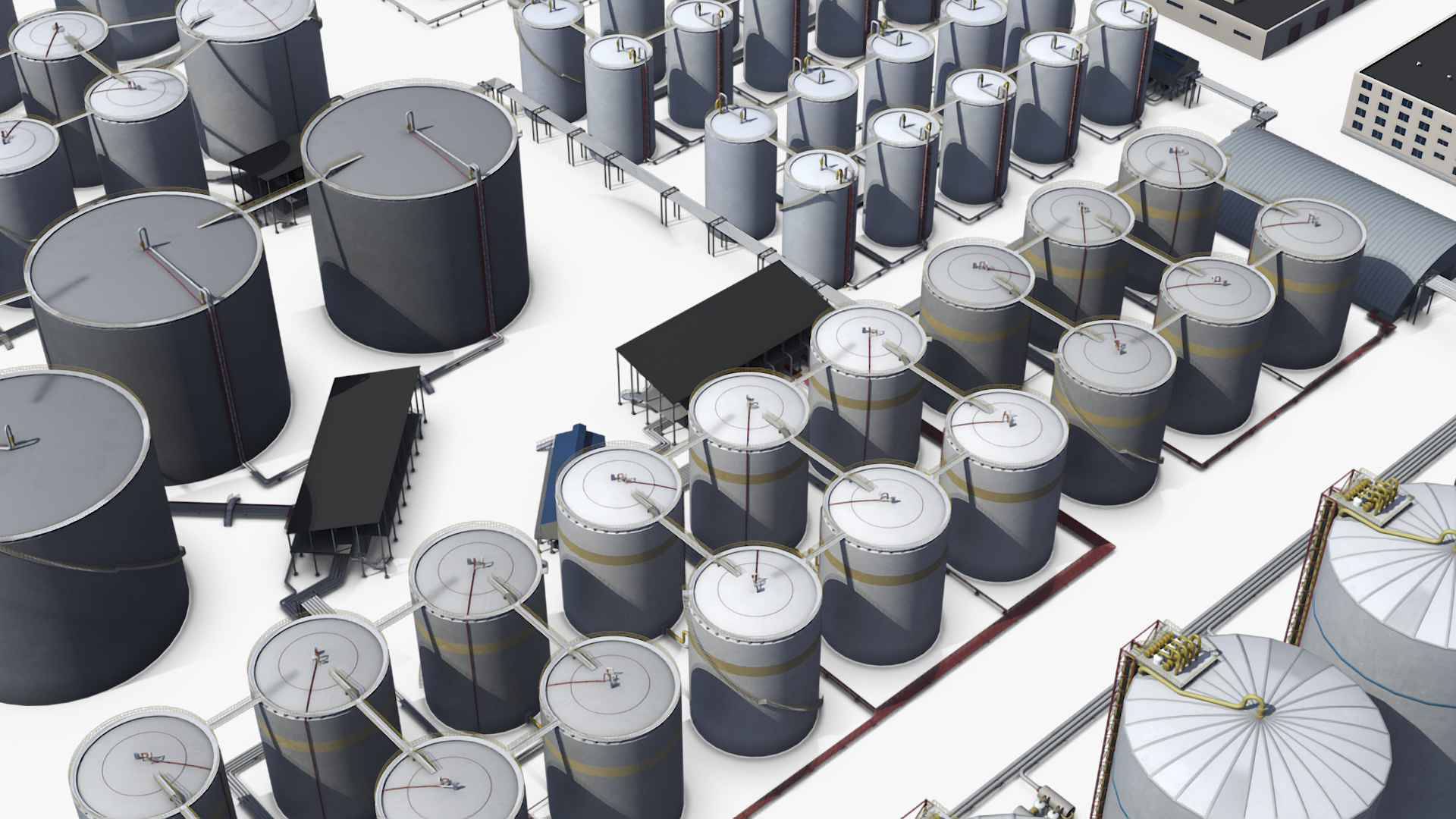 3D Liquefied Natural Gas LNG Plant