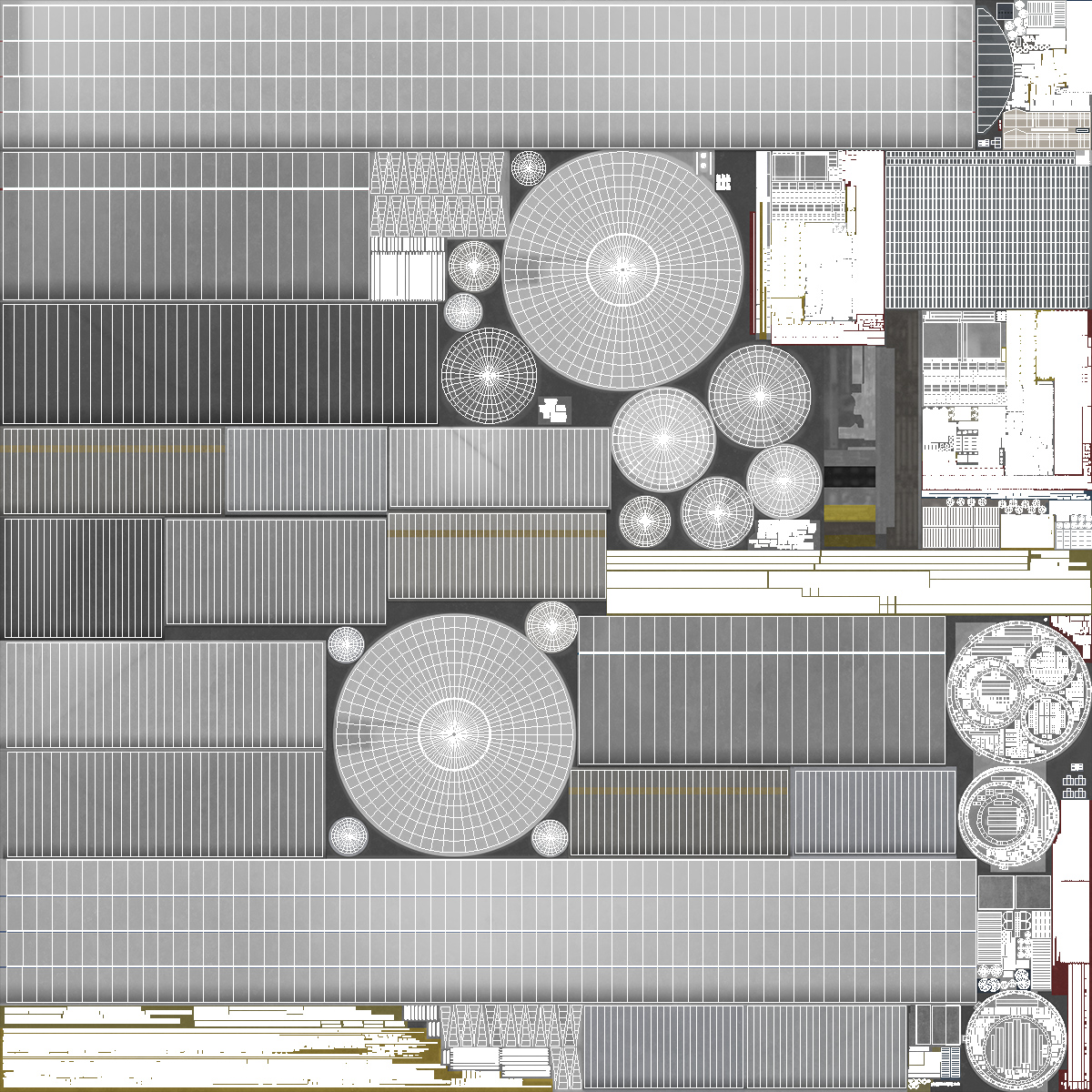 3D Liquefied Natural Gas LNG Plant