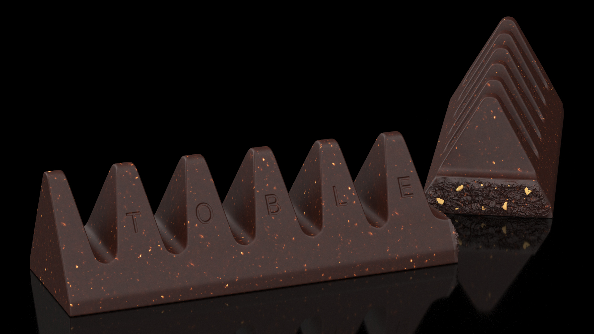 Toblerone Dark Chocolate Split Bar 3D model