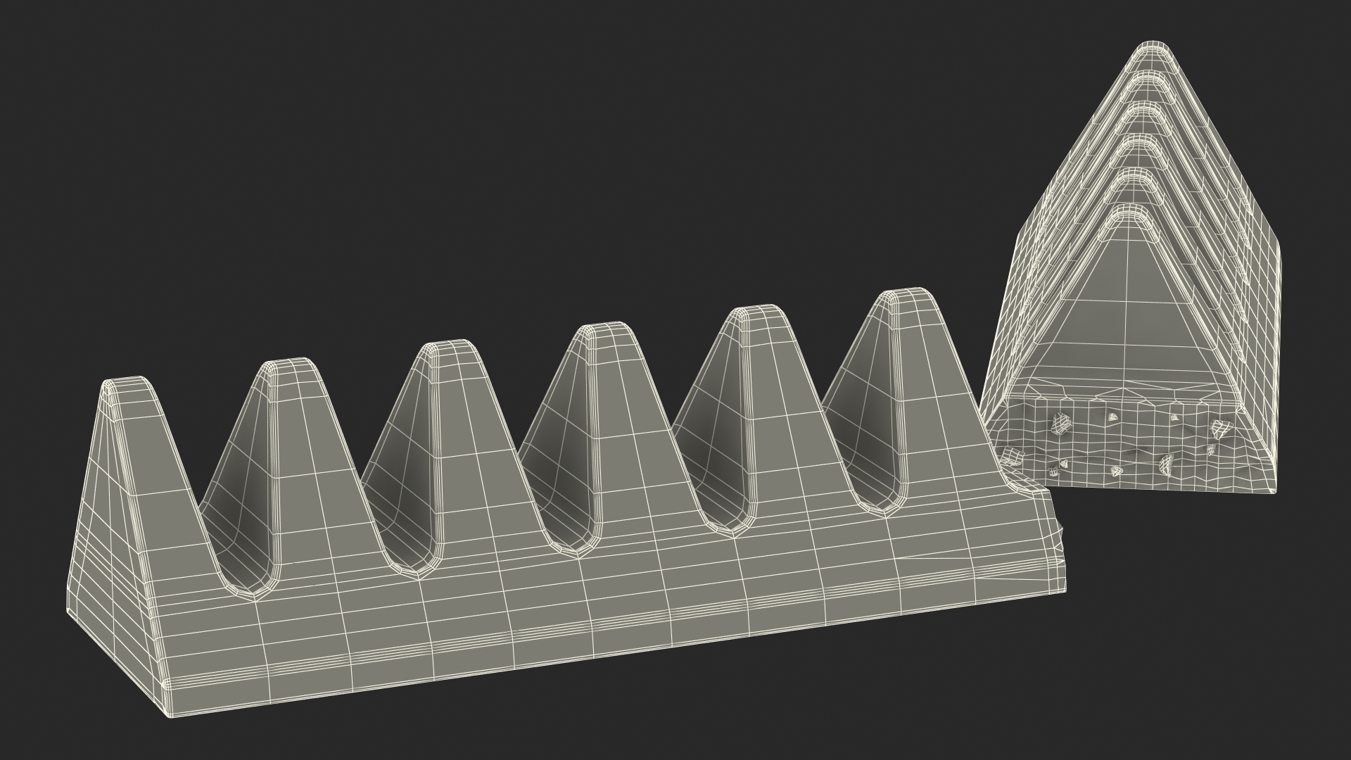 Toblerone Dark Chocolate Split Bar 3D model