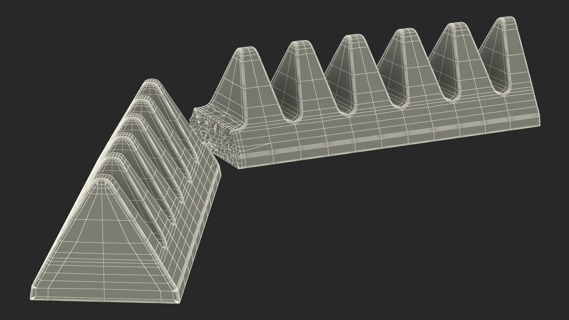 Toblerone Dark Chocolate Split Bar 3D model