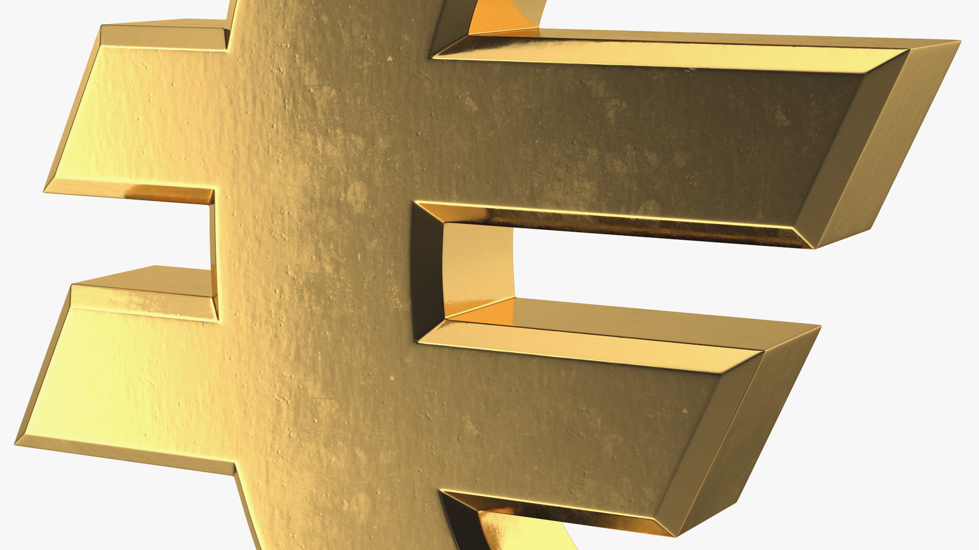 3D Golden Euro Sigh
