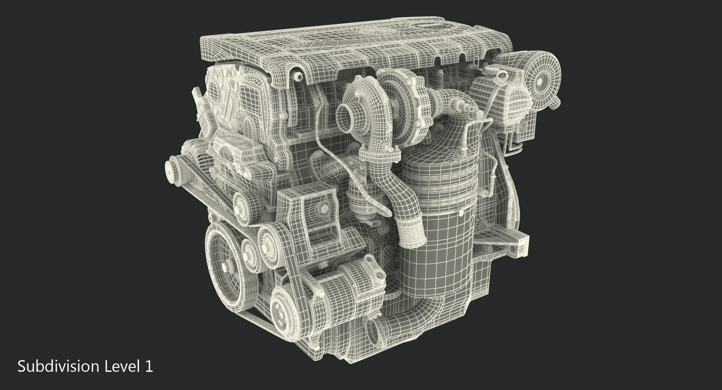 Turbo Diesel Engine 1 6 Liter 3D model