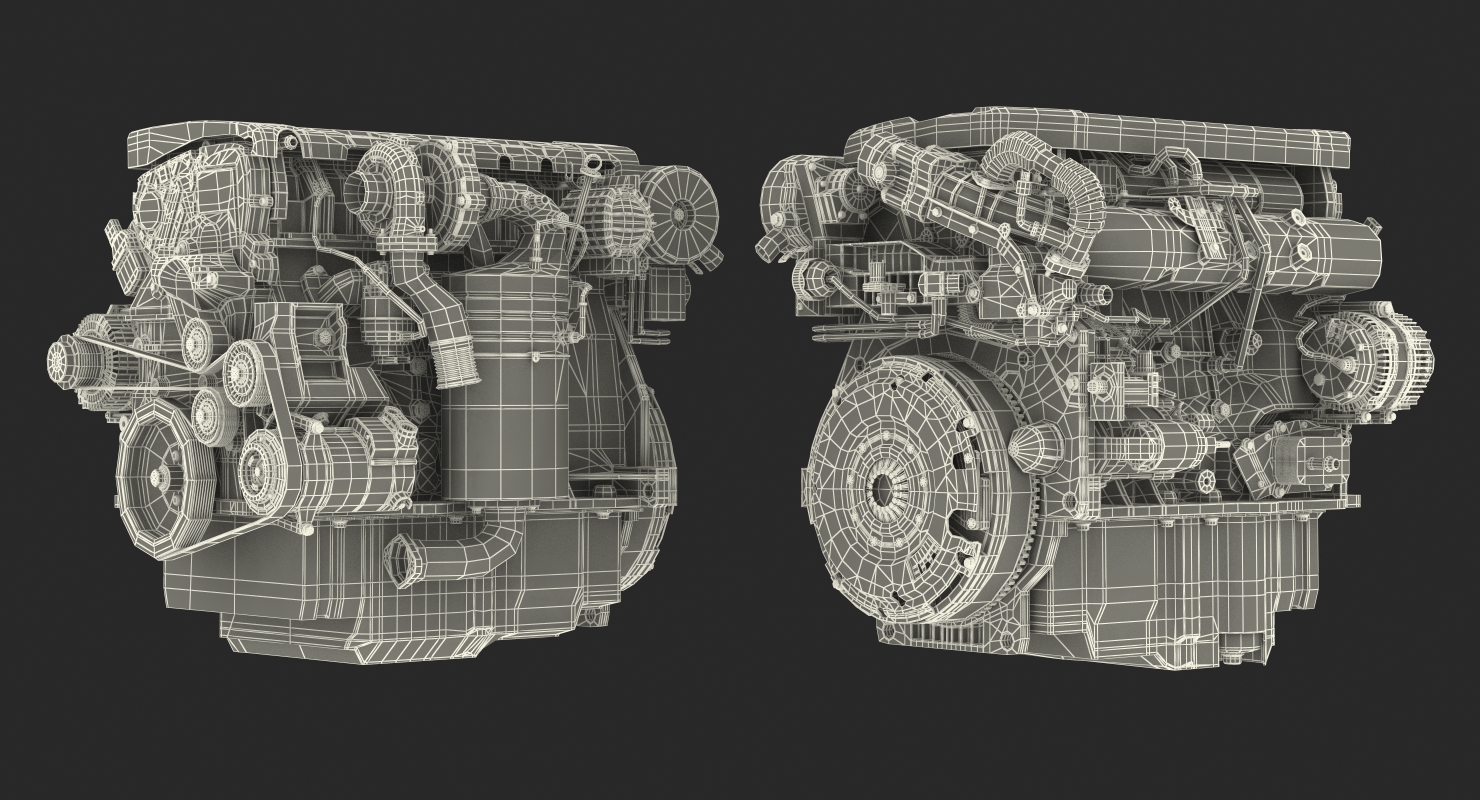 Turbo Diesel Engine 1 6 Liter 3D model