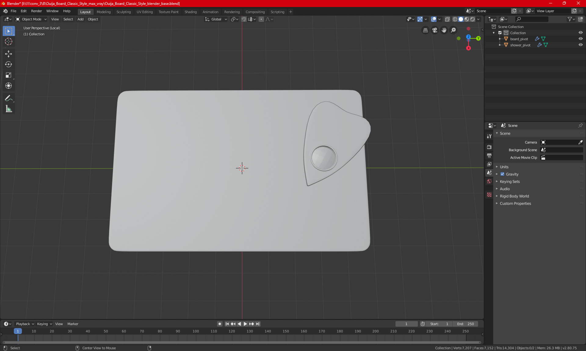 3D model Ouija Board Classic Style