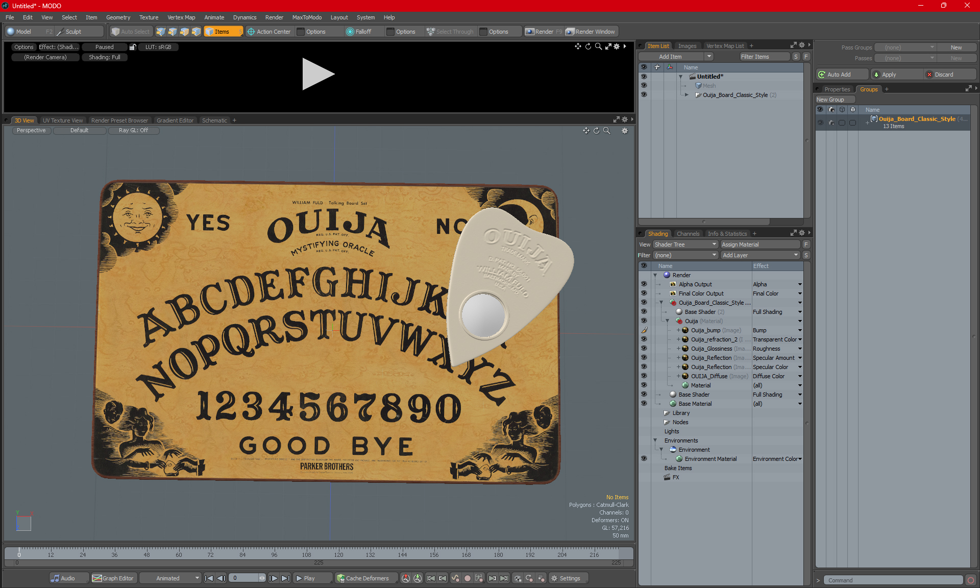 3D model Ouija Board Classic Style