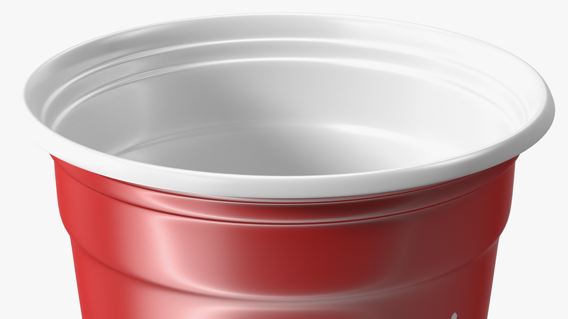 3D model Plastic Cup Your Text Red