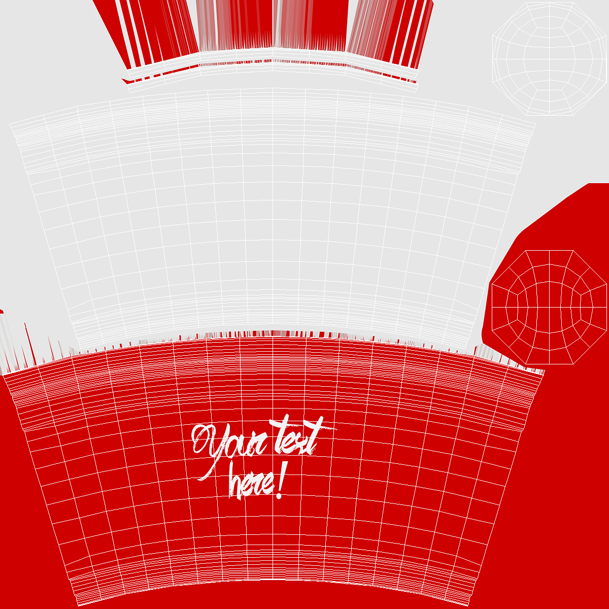 3D model Plastic Cup Your Text Red