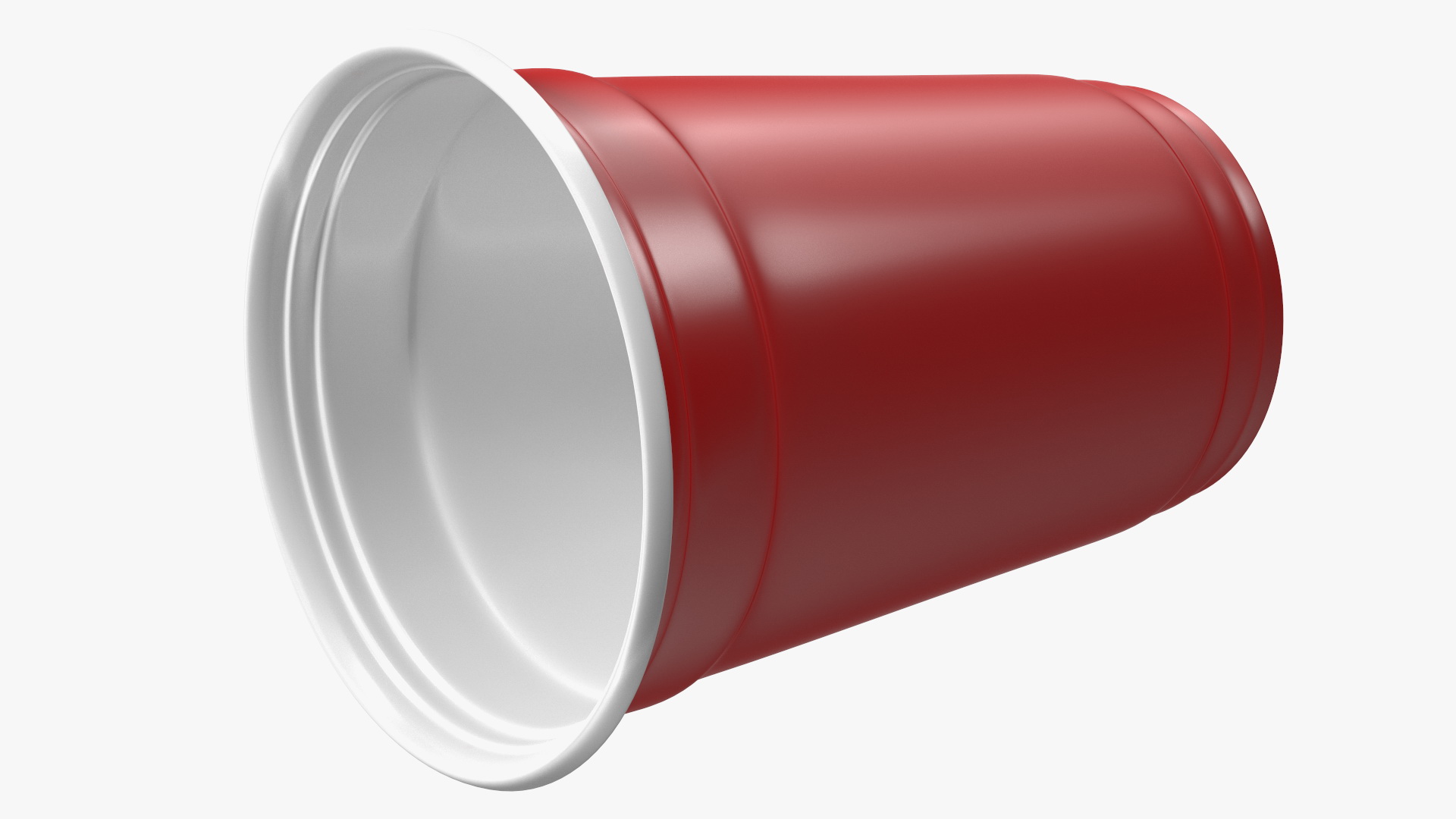 3D model Plastic Cup Your Text Red