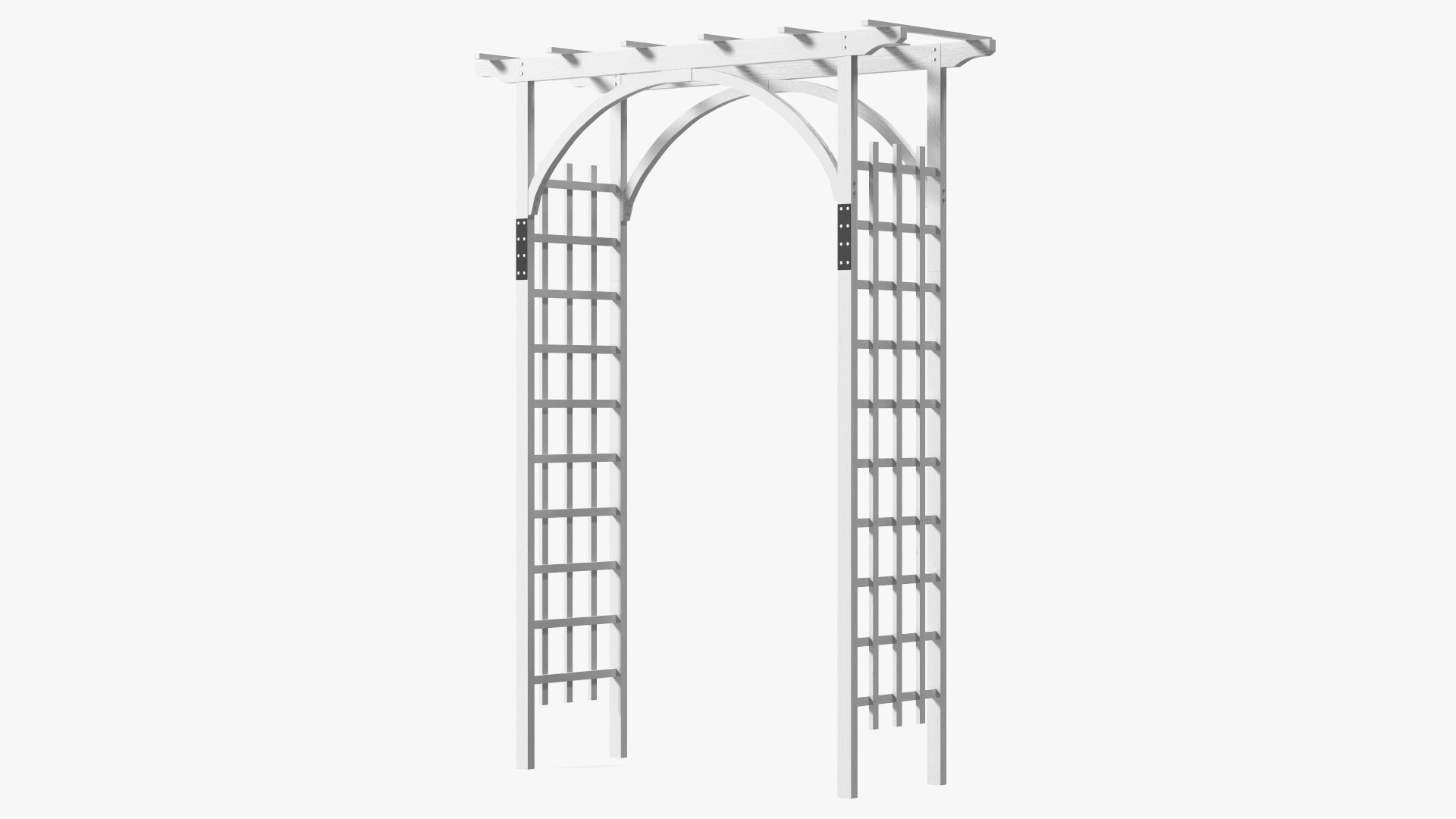 Wooden Garden Arch White 3D model