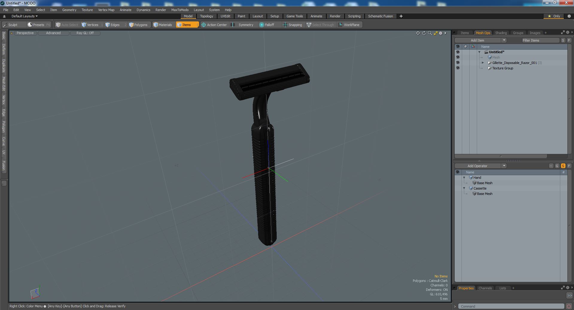 3D model Gillette Disposable Razor