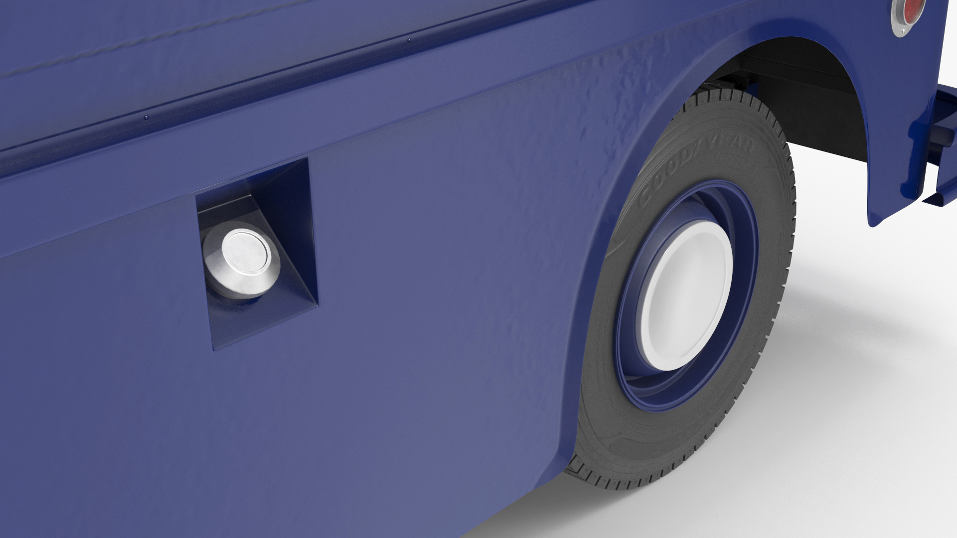 3D Vintage Van Blue Rigged model