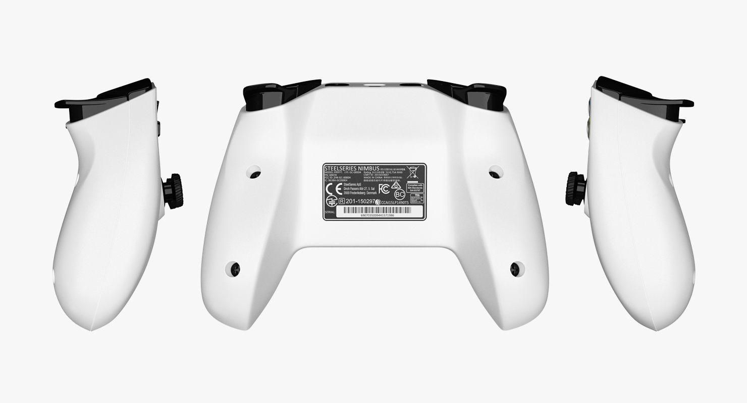 SteelSeries Nimbus Wireless Gaming Controller Apple White 3D