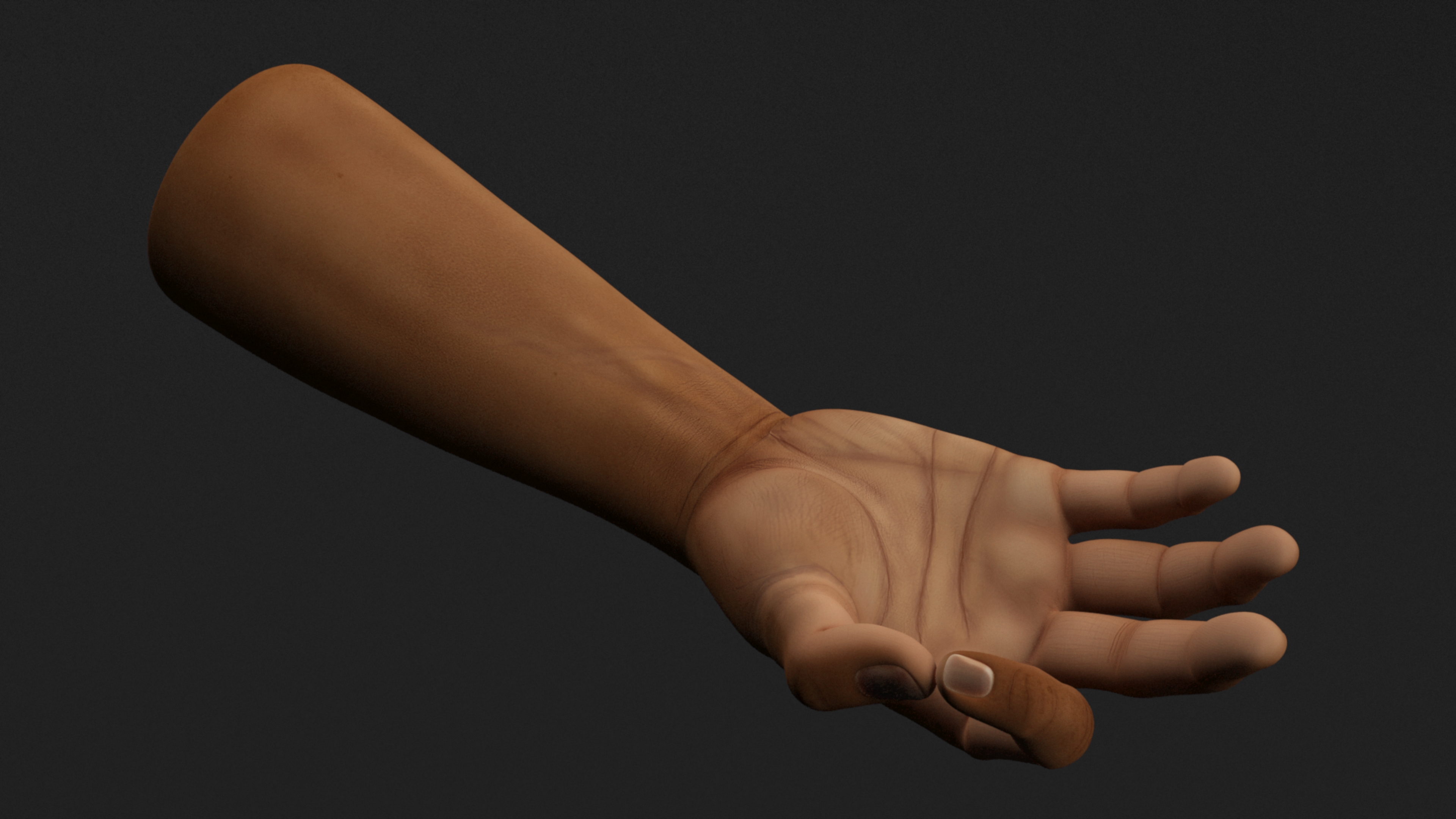3D model Man European Hand OK Pose