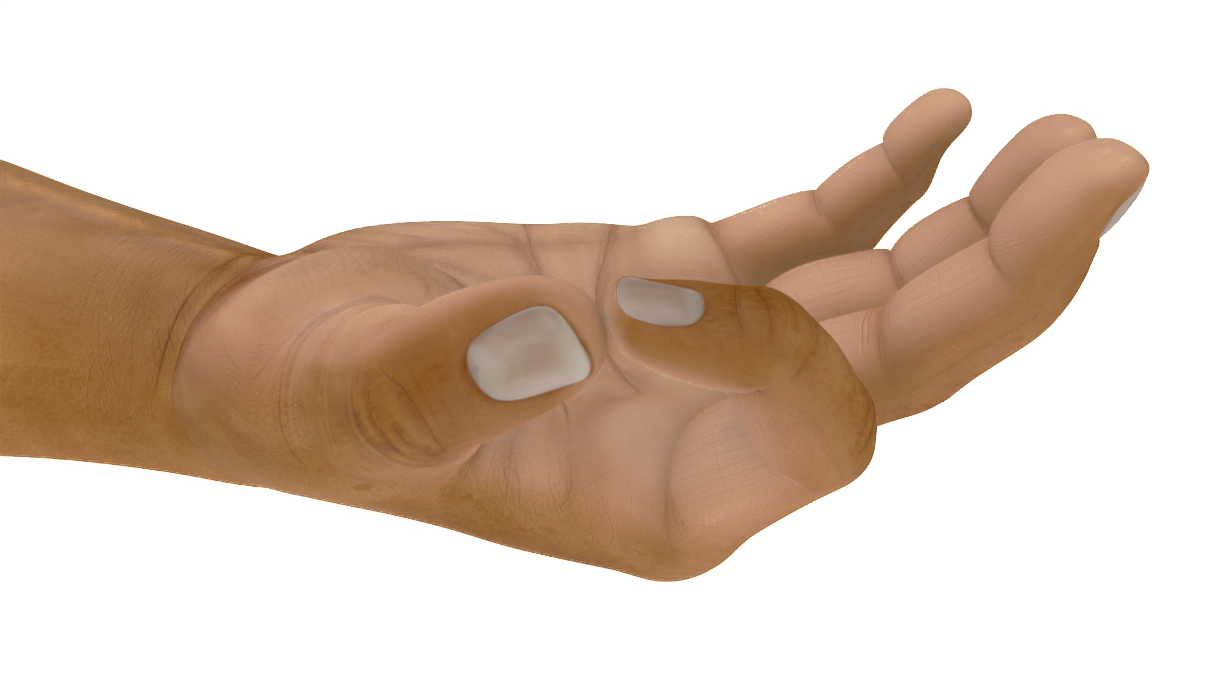 3D model Man European Hand OK Pose