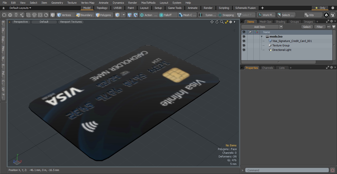 3D Visa Signature Credit Card