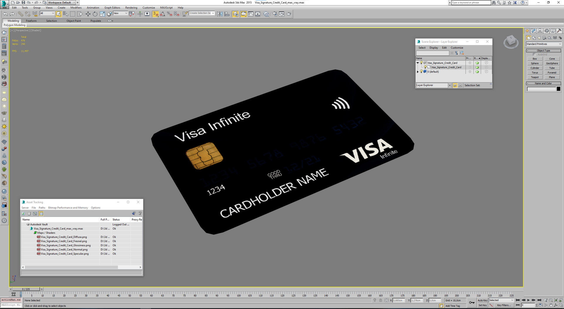 3D Visa Signature Credit Card