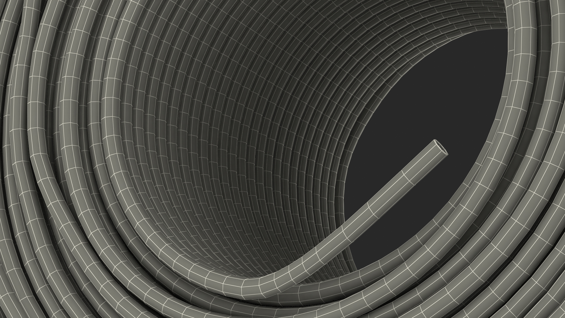 3D model Orange Electrical Conduit