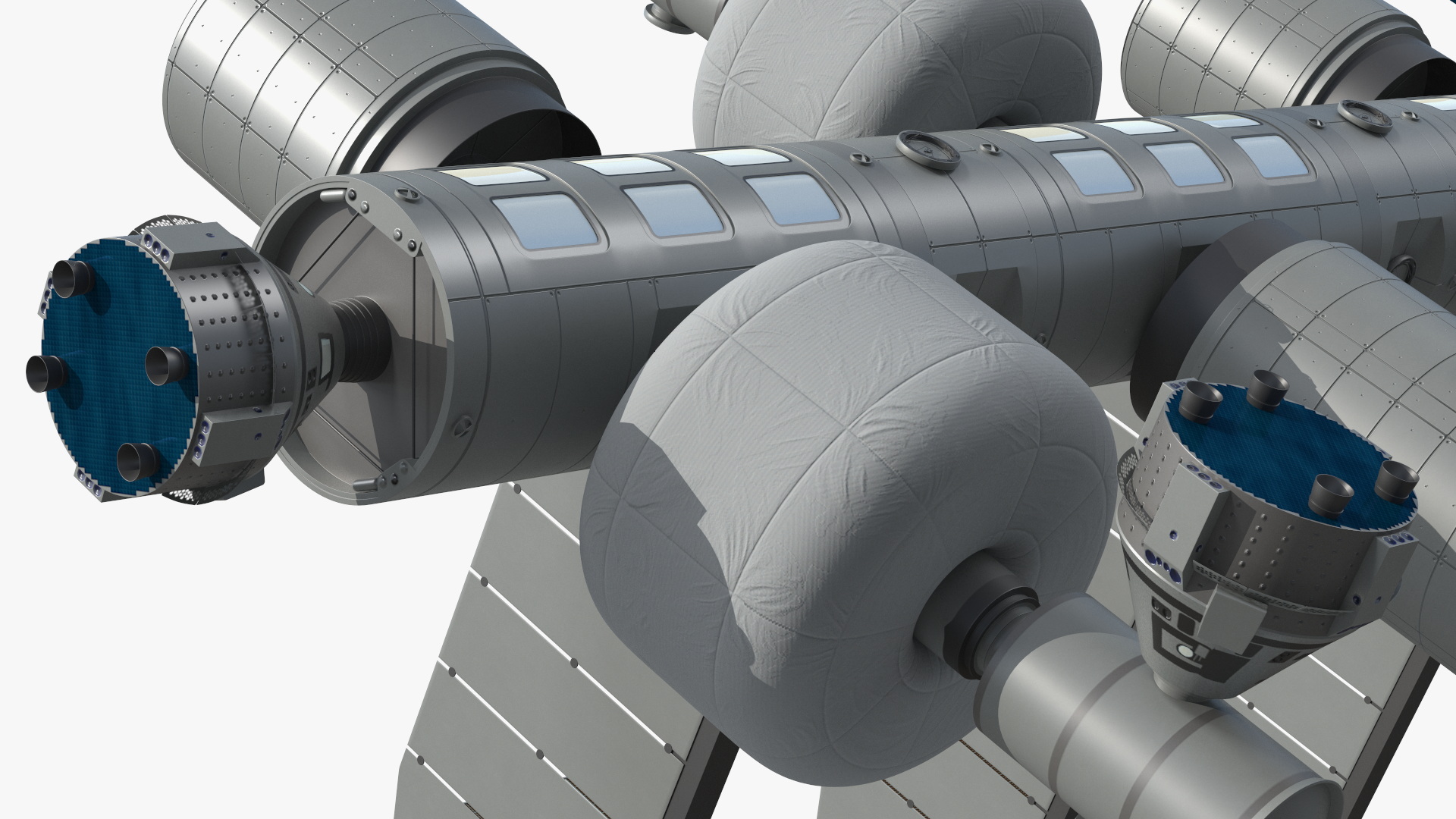 Space Orbital Station Rigged for Cinema 4D 3D