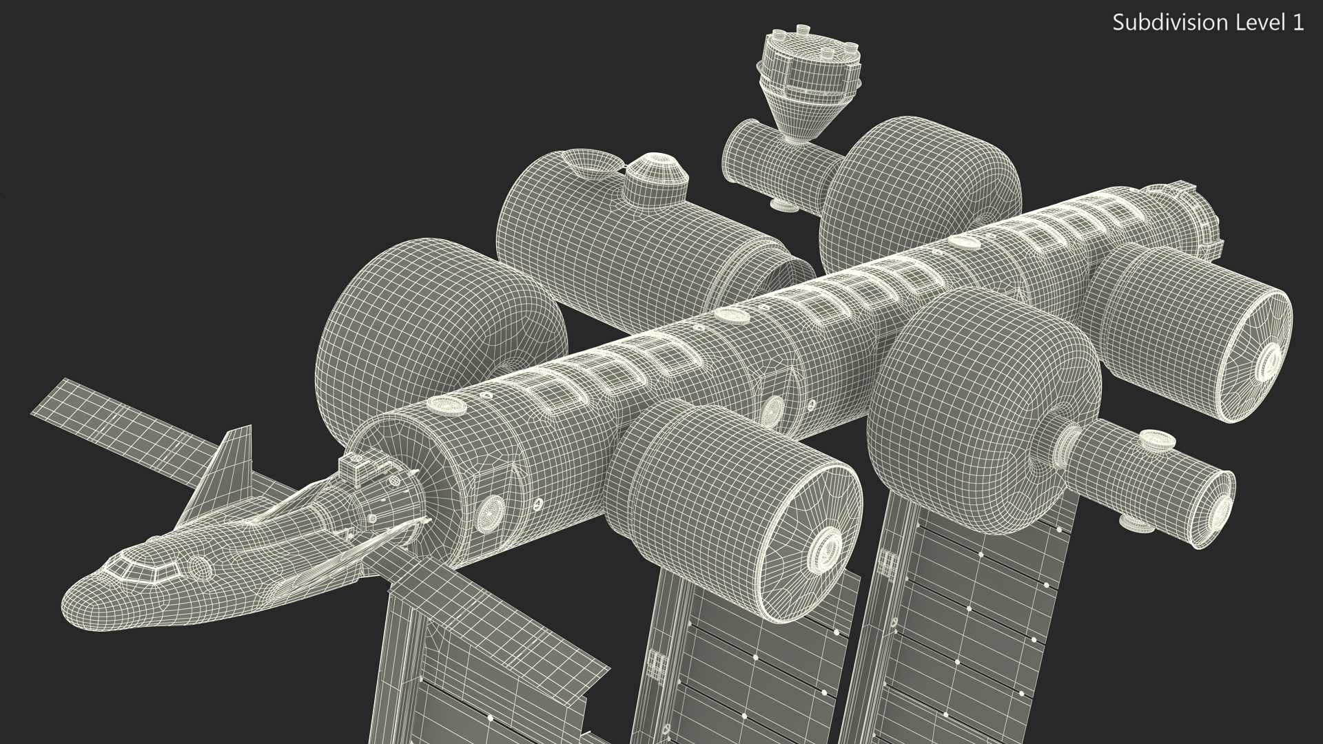 Space Orbital Station Rigged for Cinema 4D 3D