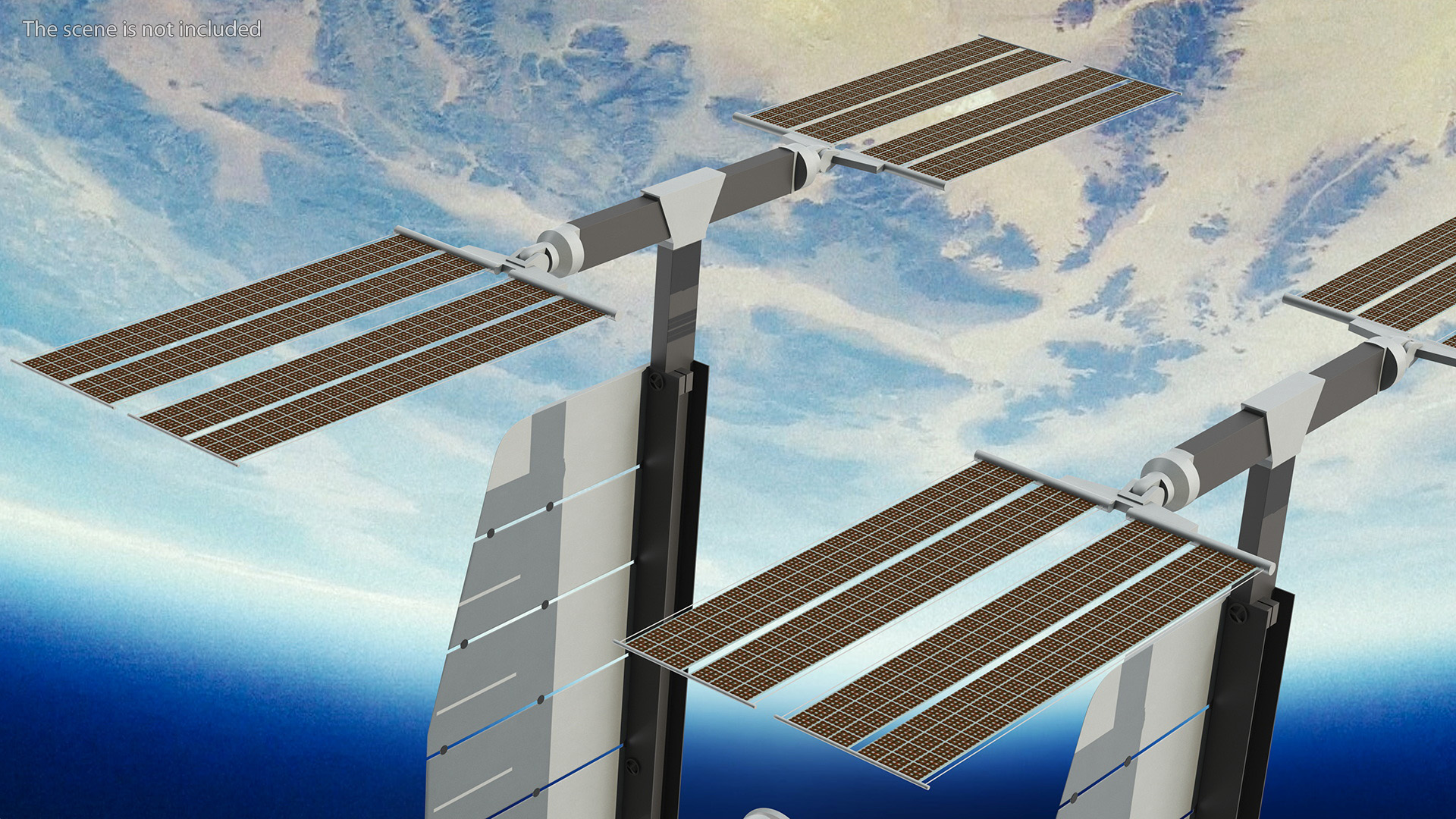 Space Orbital Station Rigged for Cinema 4D 3D