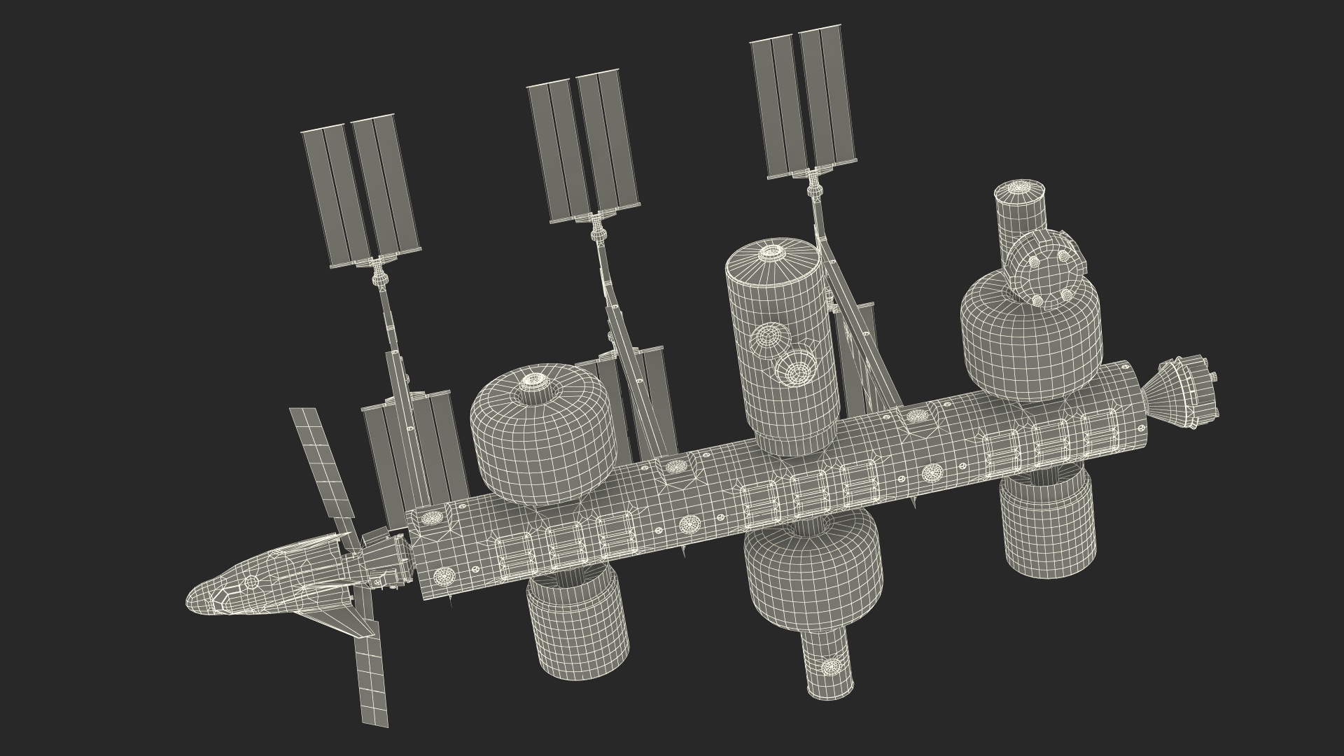 Space Orbital Station Rigged for Cinema 4D 3D