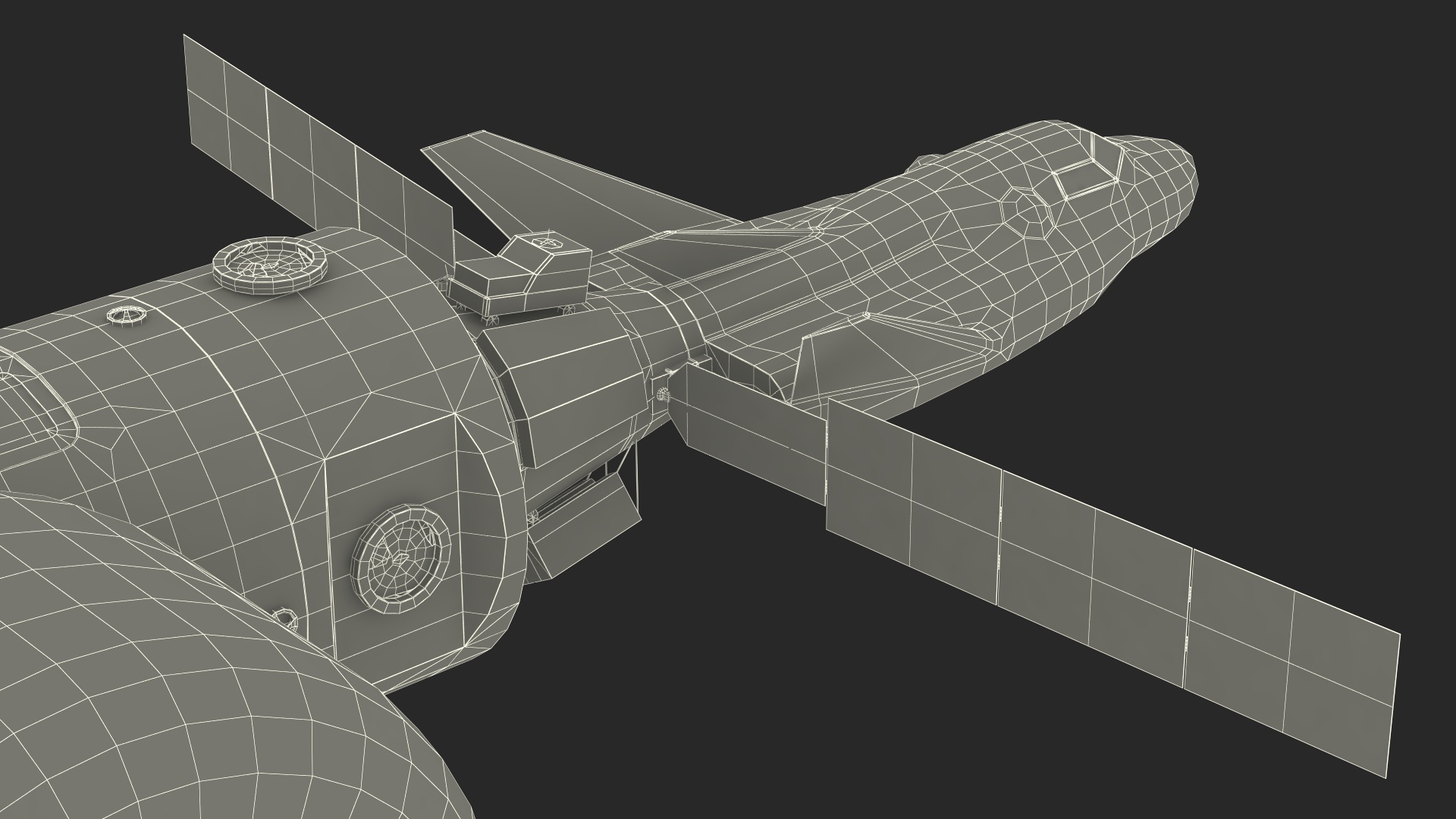 Space Orbital Station Rigged for Cinema 4D 3D