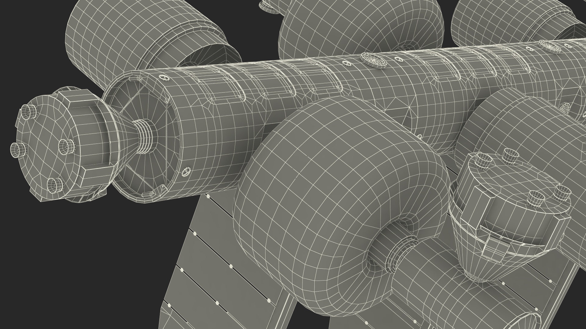 Space Orbital Station Rigged for Cinema 4D 3D