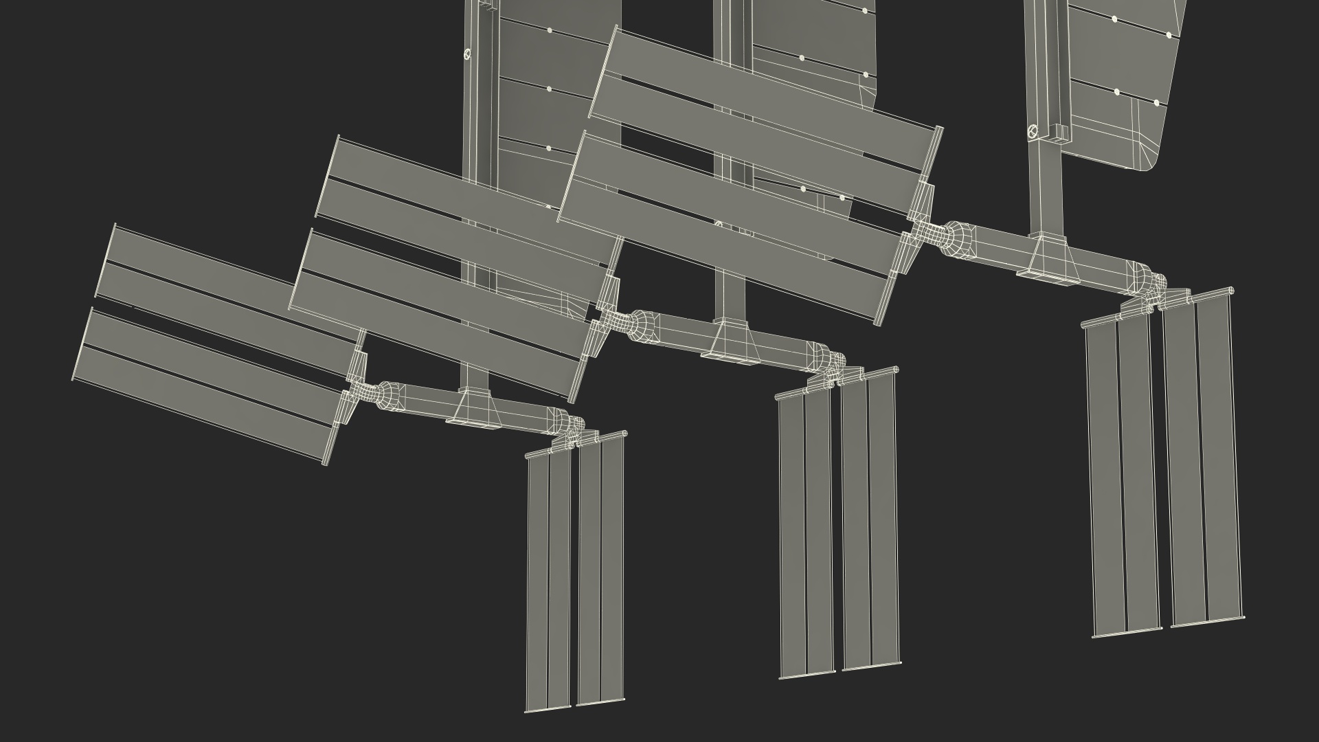Space Orbital Station Rigged for Cinema 4D 3D