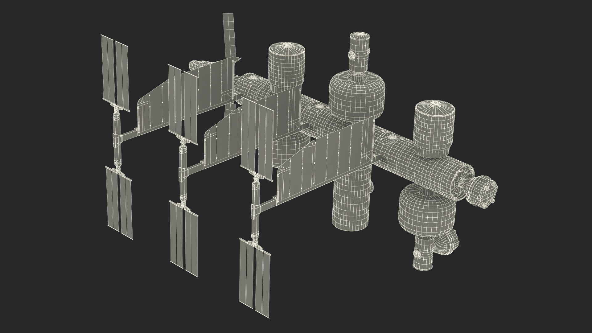 Space Orbital Station Rigged for Cinema 4D 3D