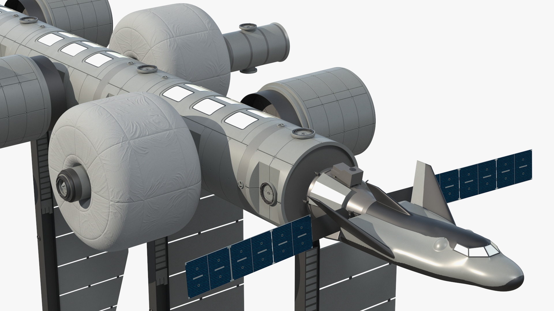 Space Orbital Station Rigged for Cinema 4D 3D