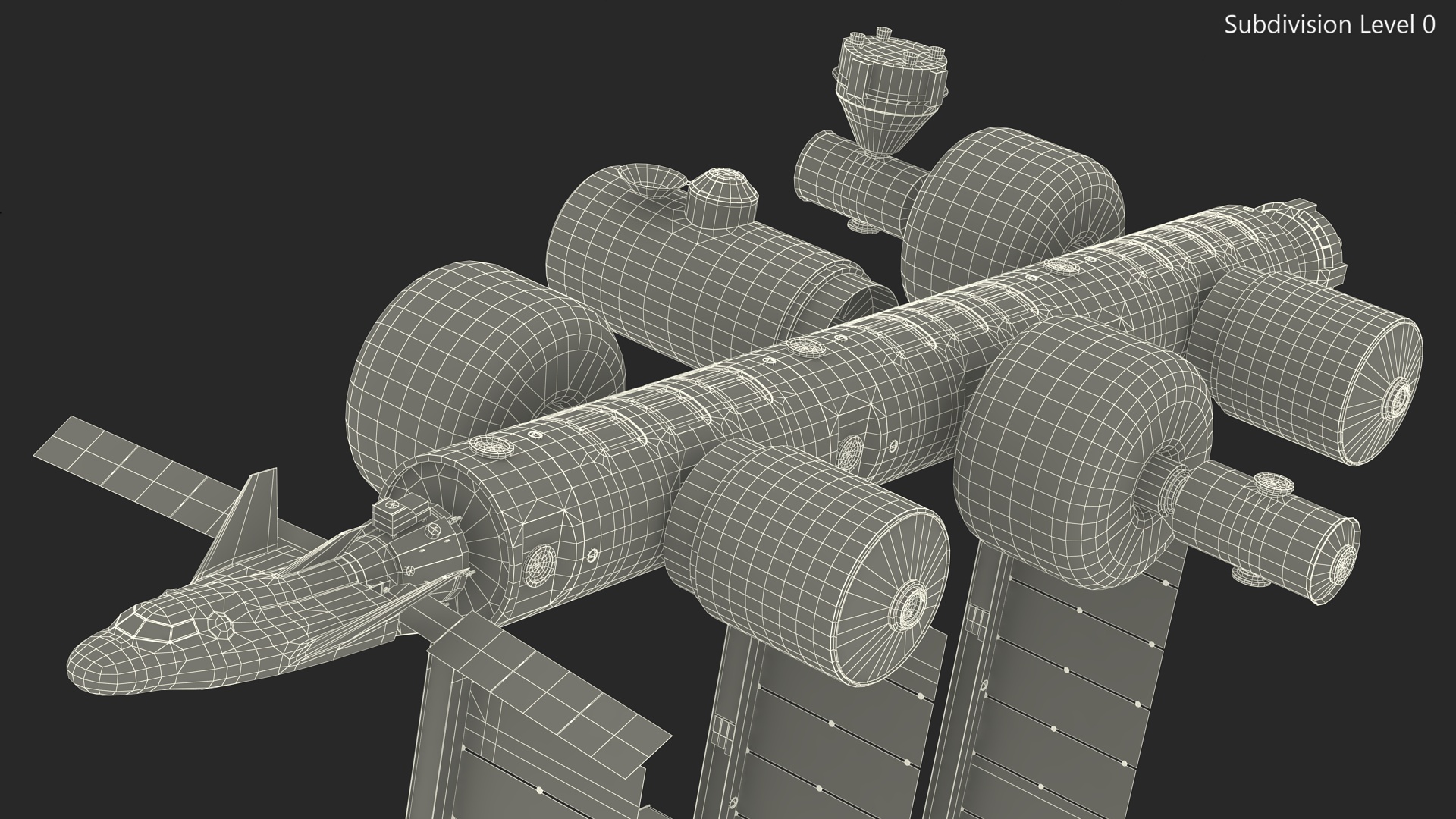 Space Orbital Station Rigged for Cinema 4D 3D