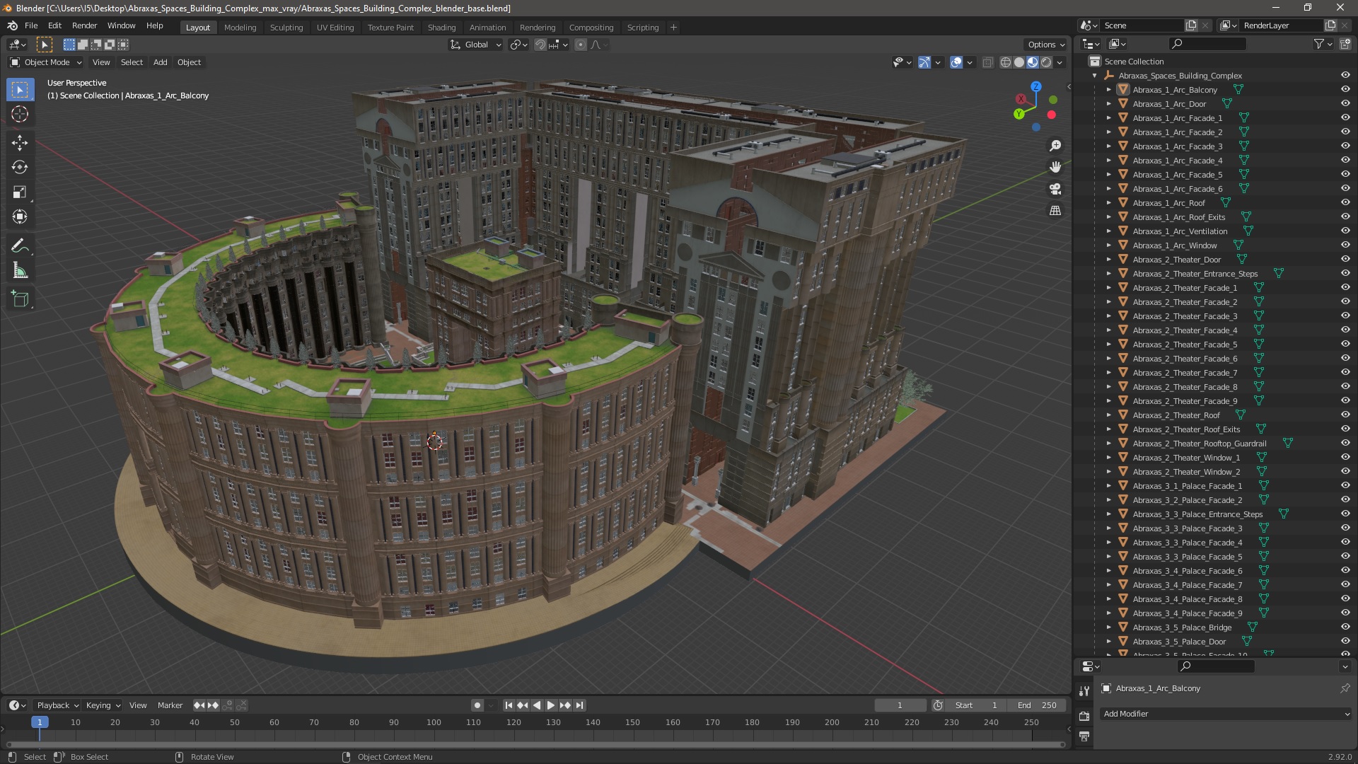 3D Abraxas Spaces Building Complex