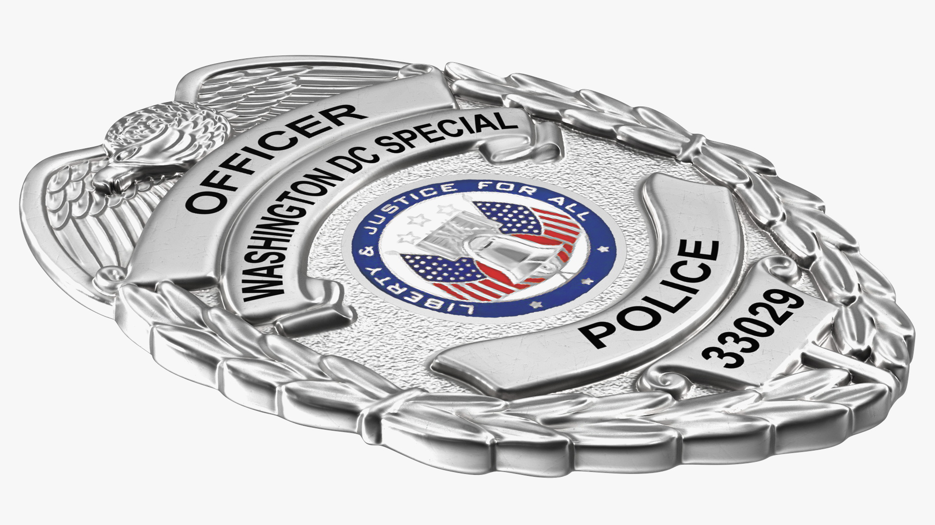 Police Badge Silver 3D model