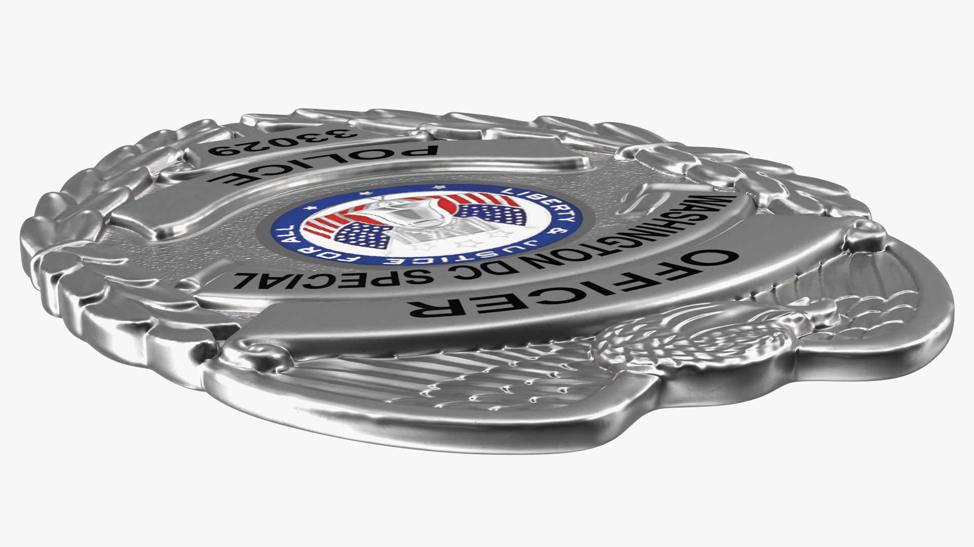 Police Badge Silver 3D model
