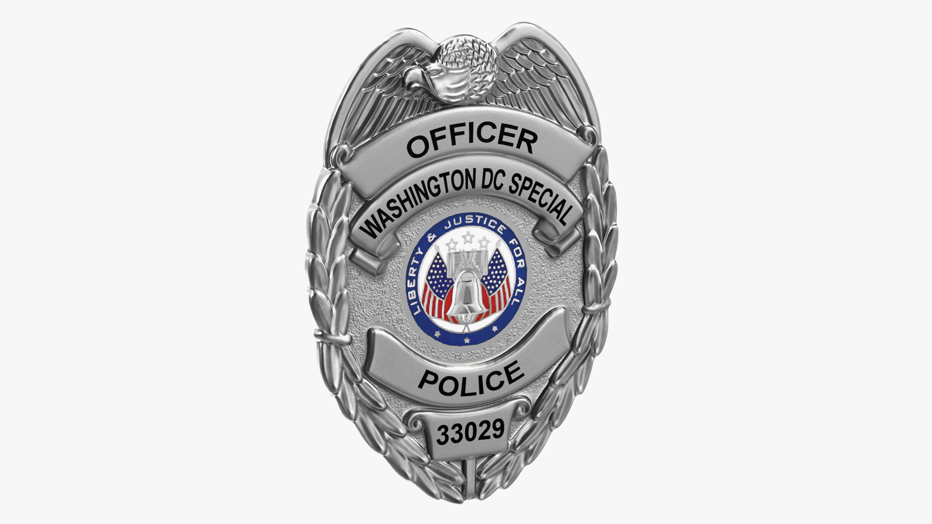 Police Badge Silver 3D model