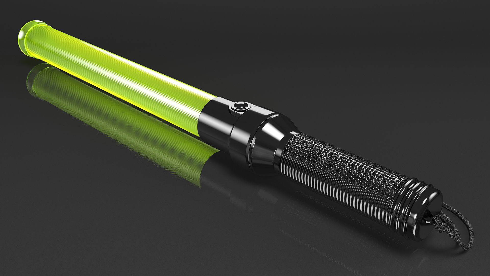 3D LED Traffic Control Baton Green