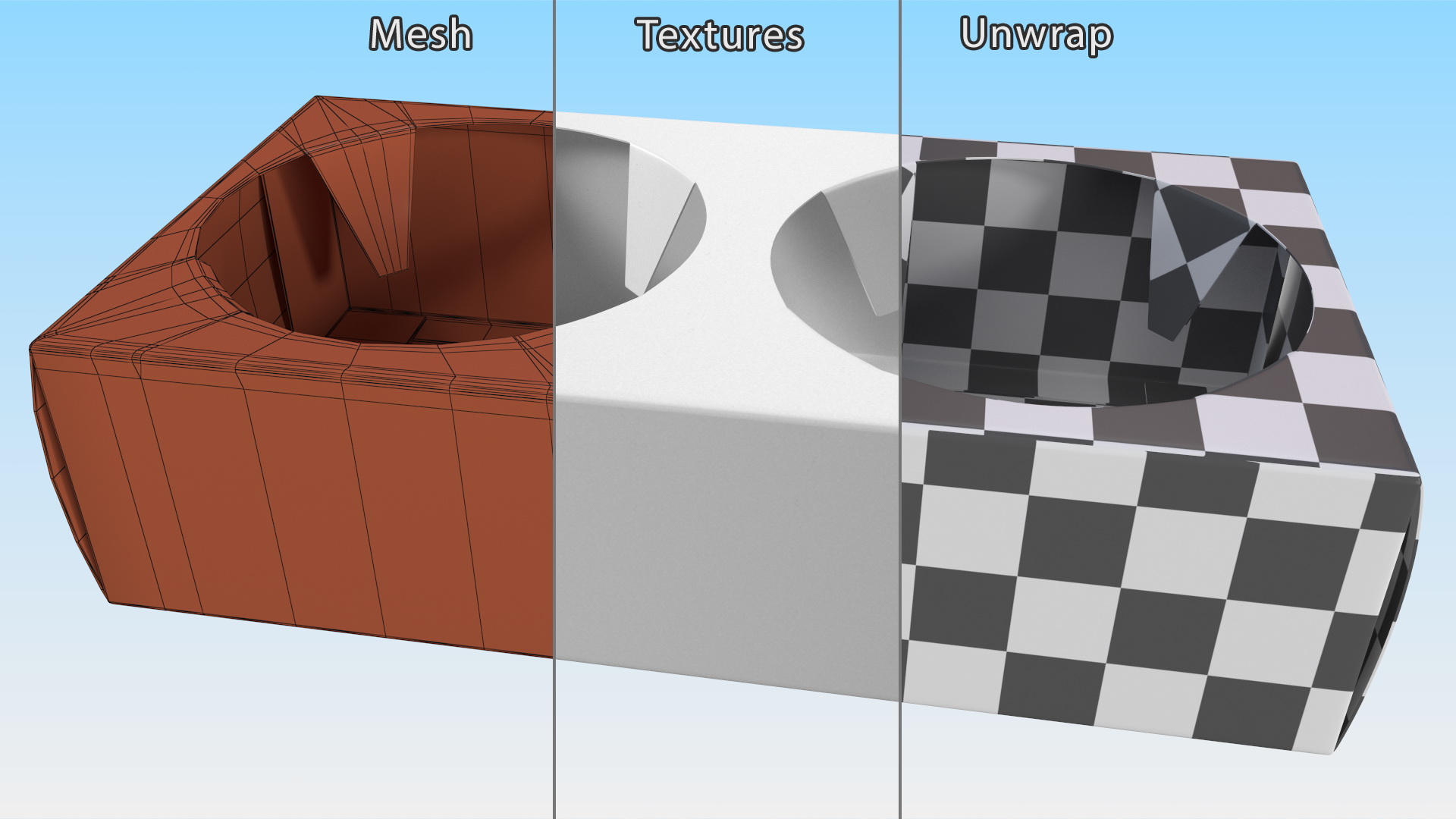Kraft Paperboard Cup Holder 3D