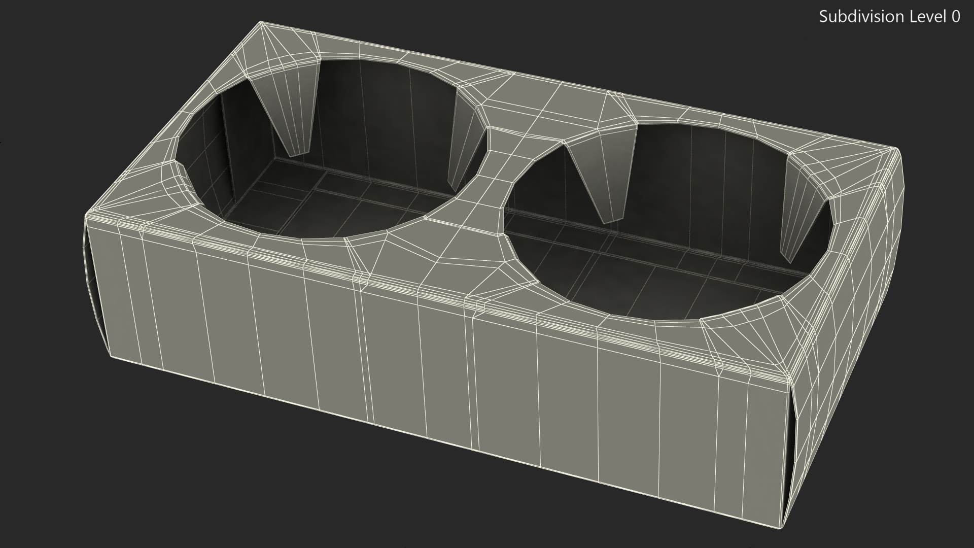 Kraft Paperboard Cup Holder 3D