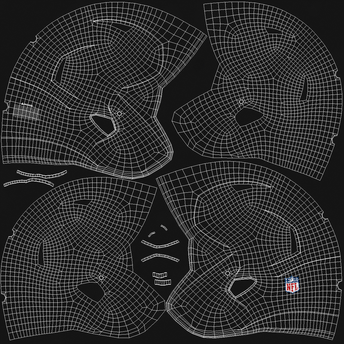 Riddell American Football Helmet 3D
