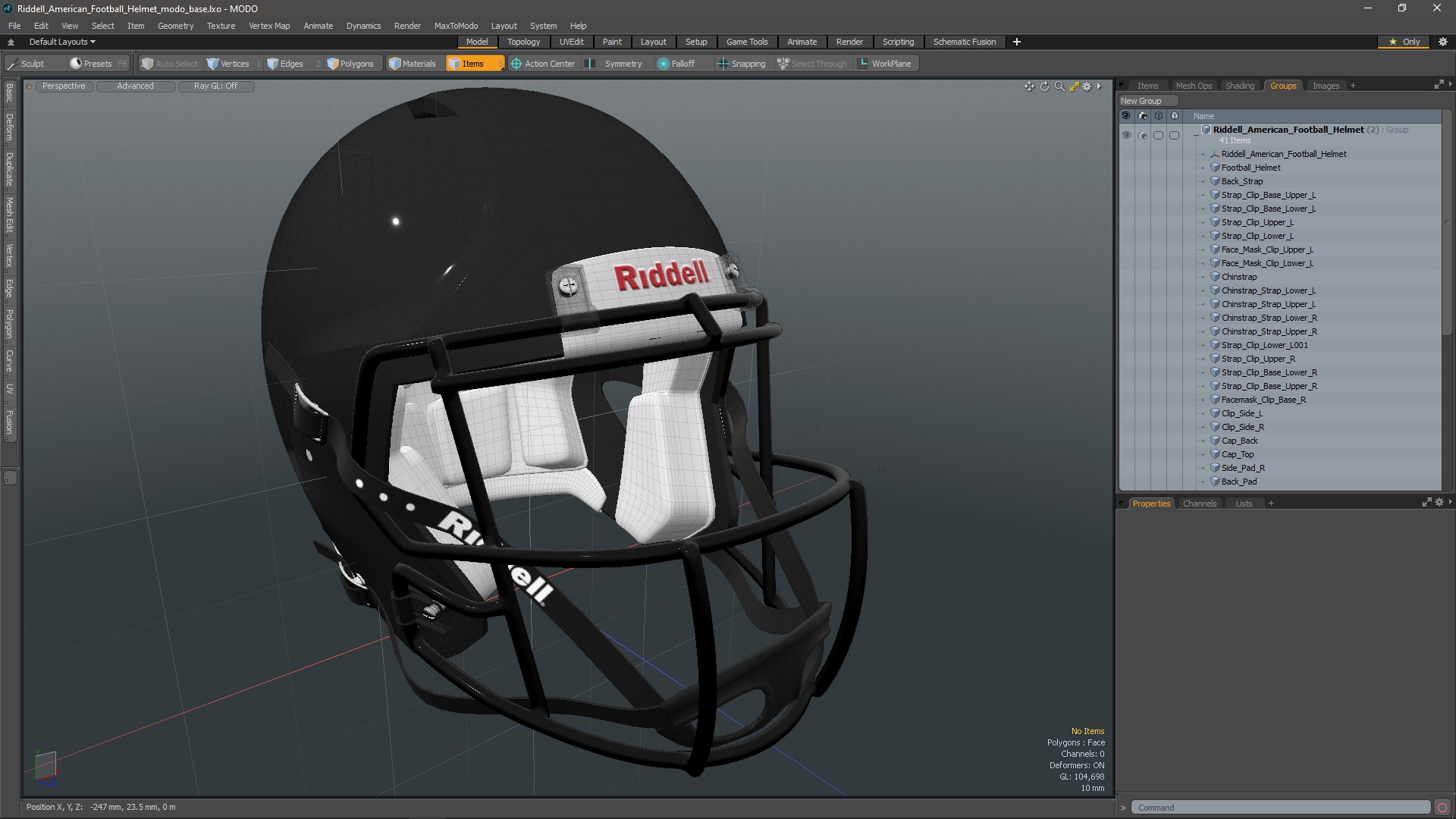 Riddell American Football Helmet 3D