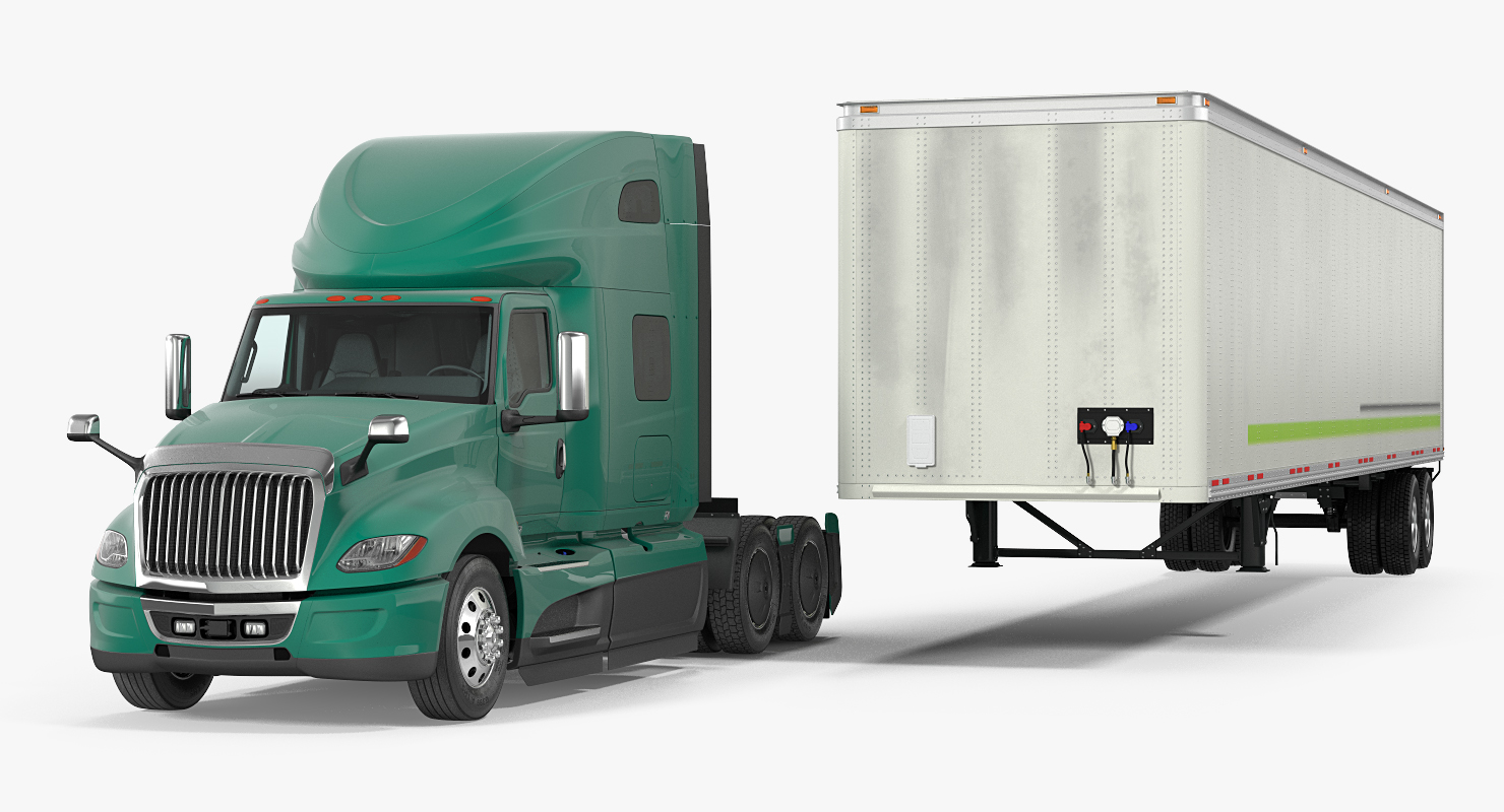Heavy Duty Truck with Trailer 3D model