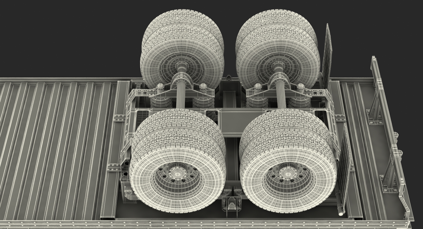 Heavy Duty Truck with Trailer 3D model