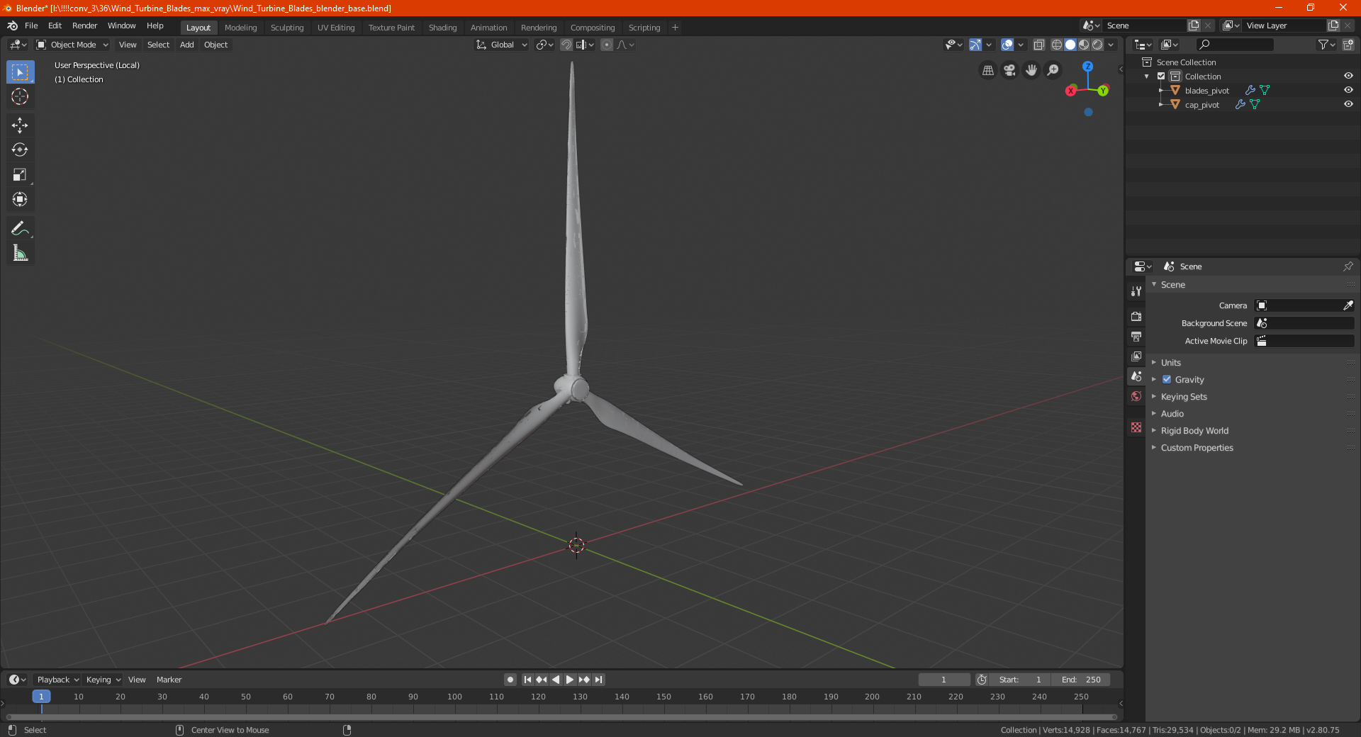 Wind Turbine Blades 3D model