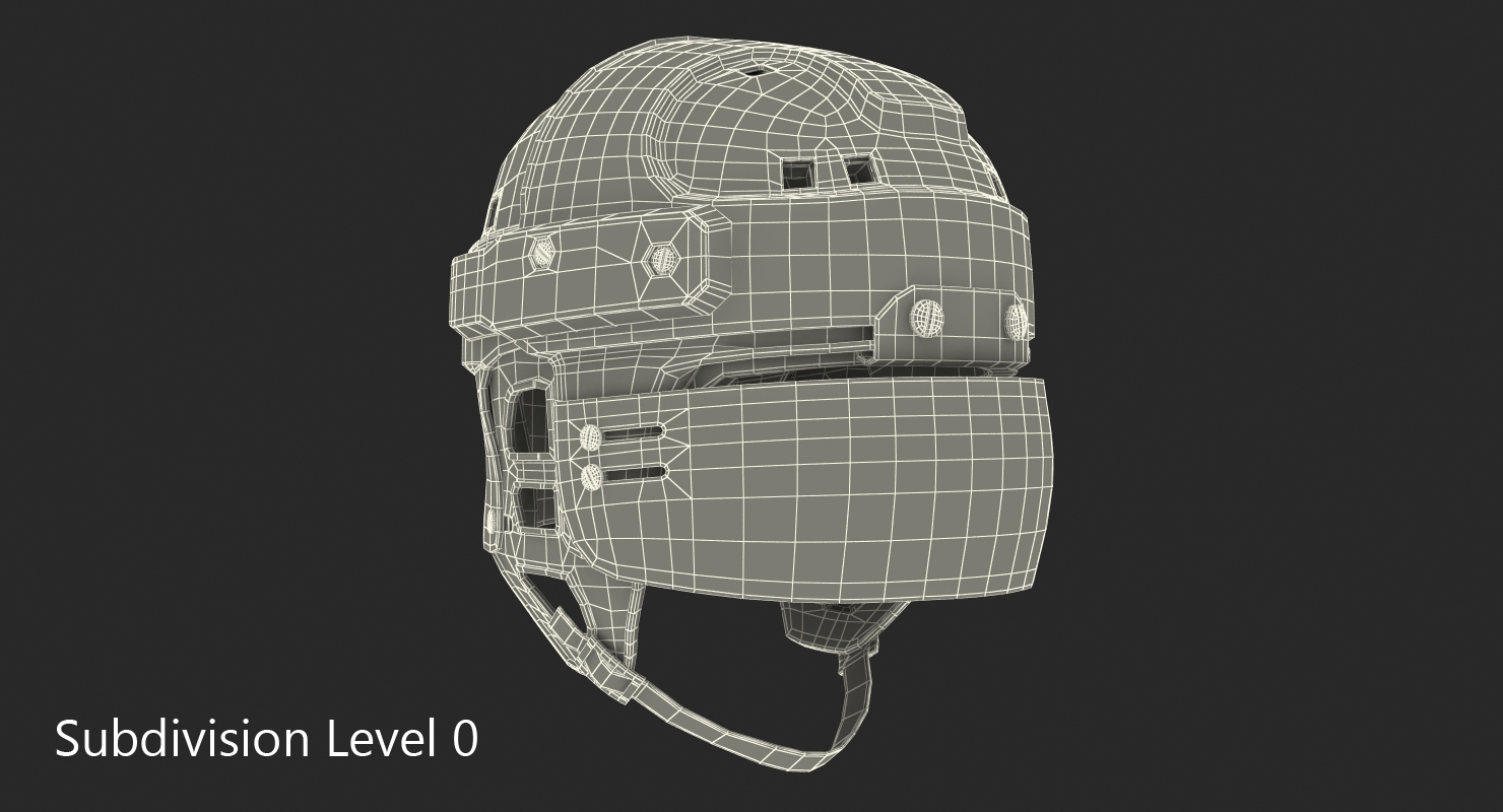 3D model Vintage Ice Hockey Helmet