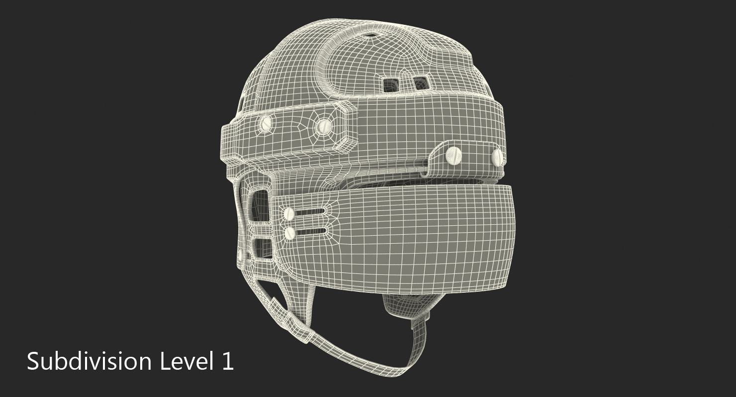 3D model Vintage Ice Hockey Helmet