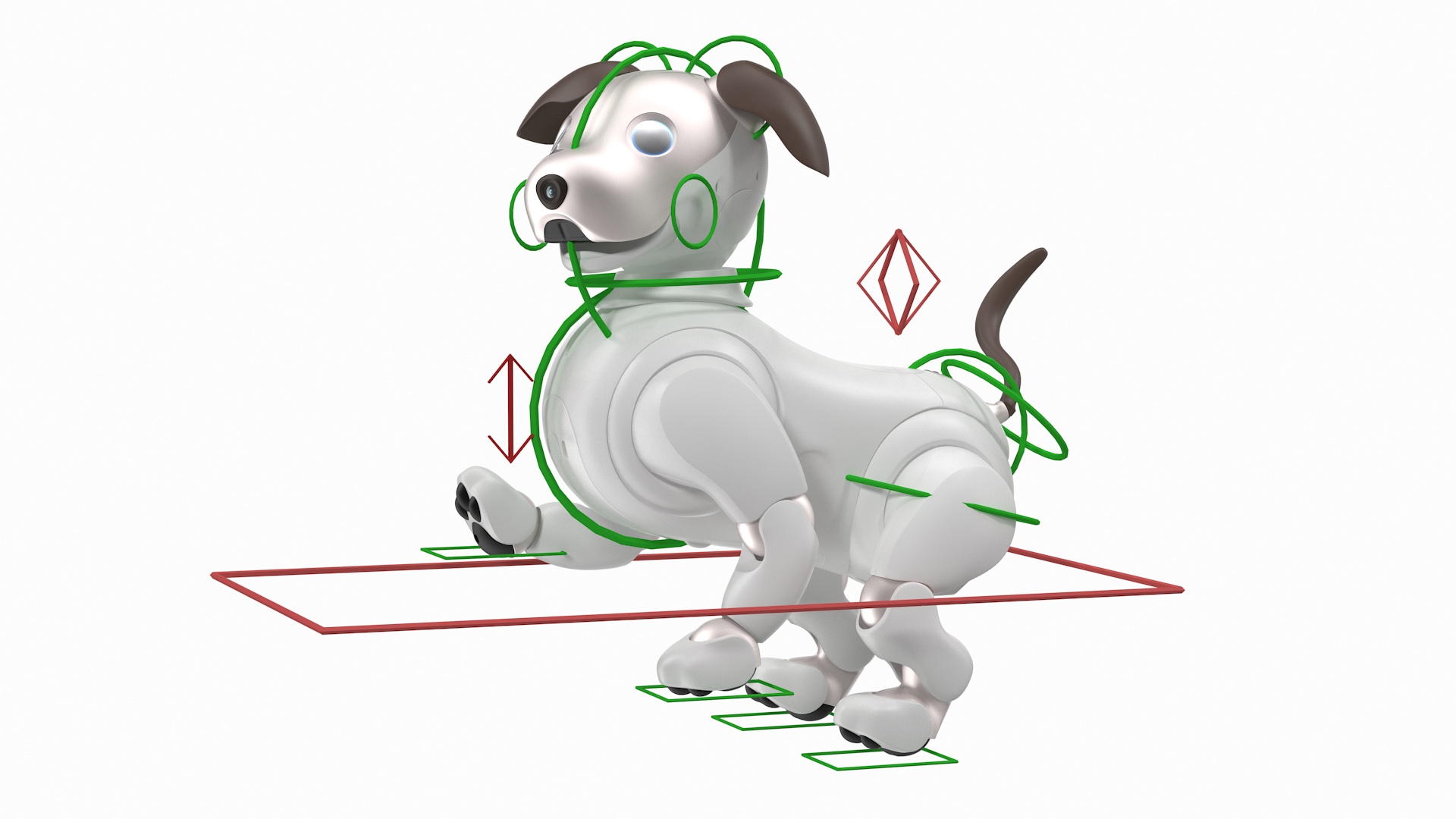 3D Sony Aibo 2017 Robotic Pet Rigged model