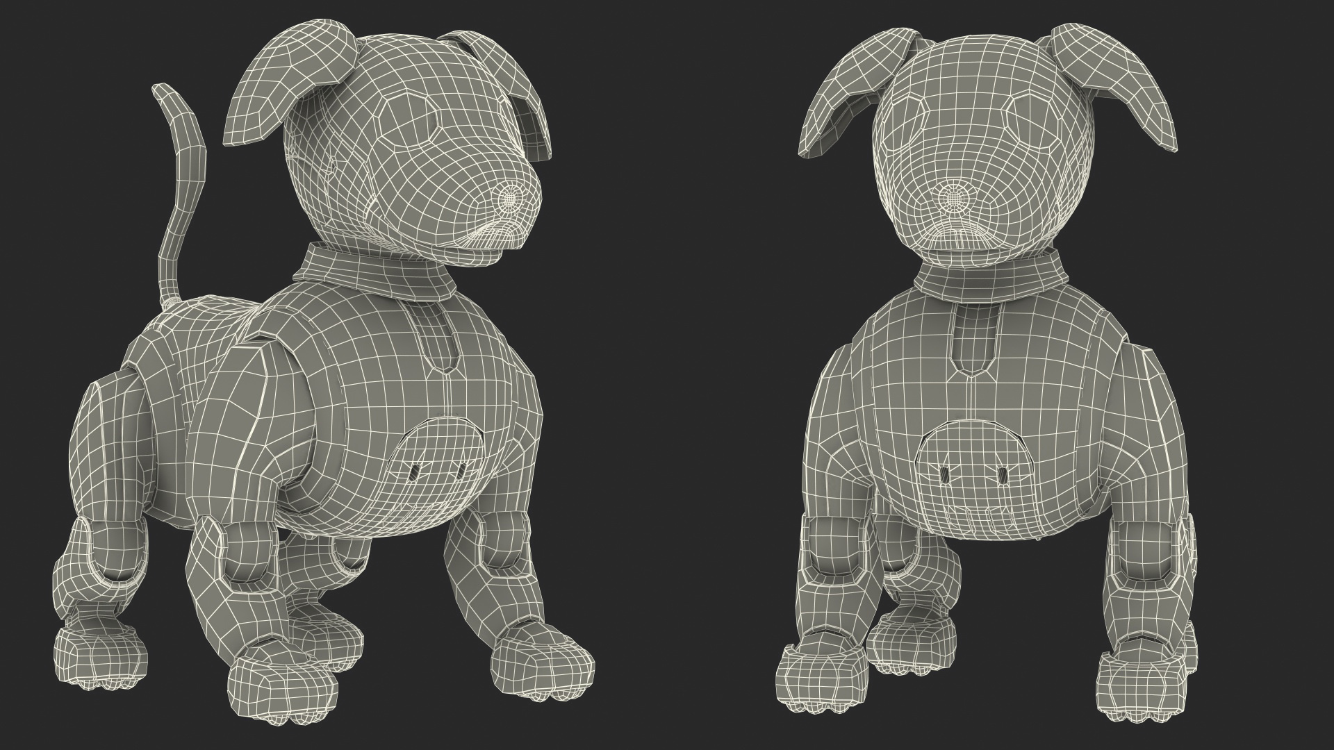 3D Sony Aibo 2017 Robotic Pet Rigged model